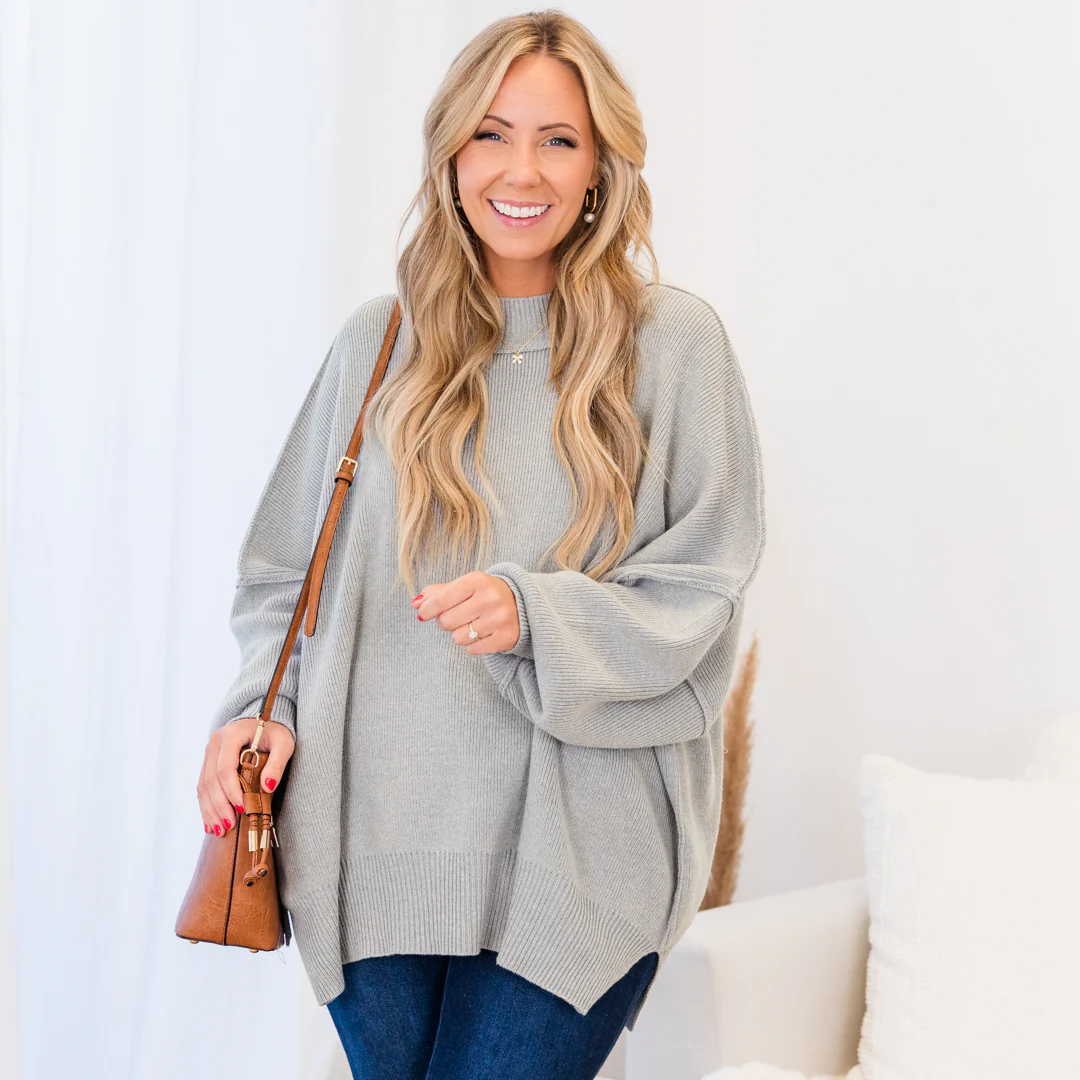 Magically Me Sweater, Heather Grey - Weilaico
