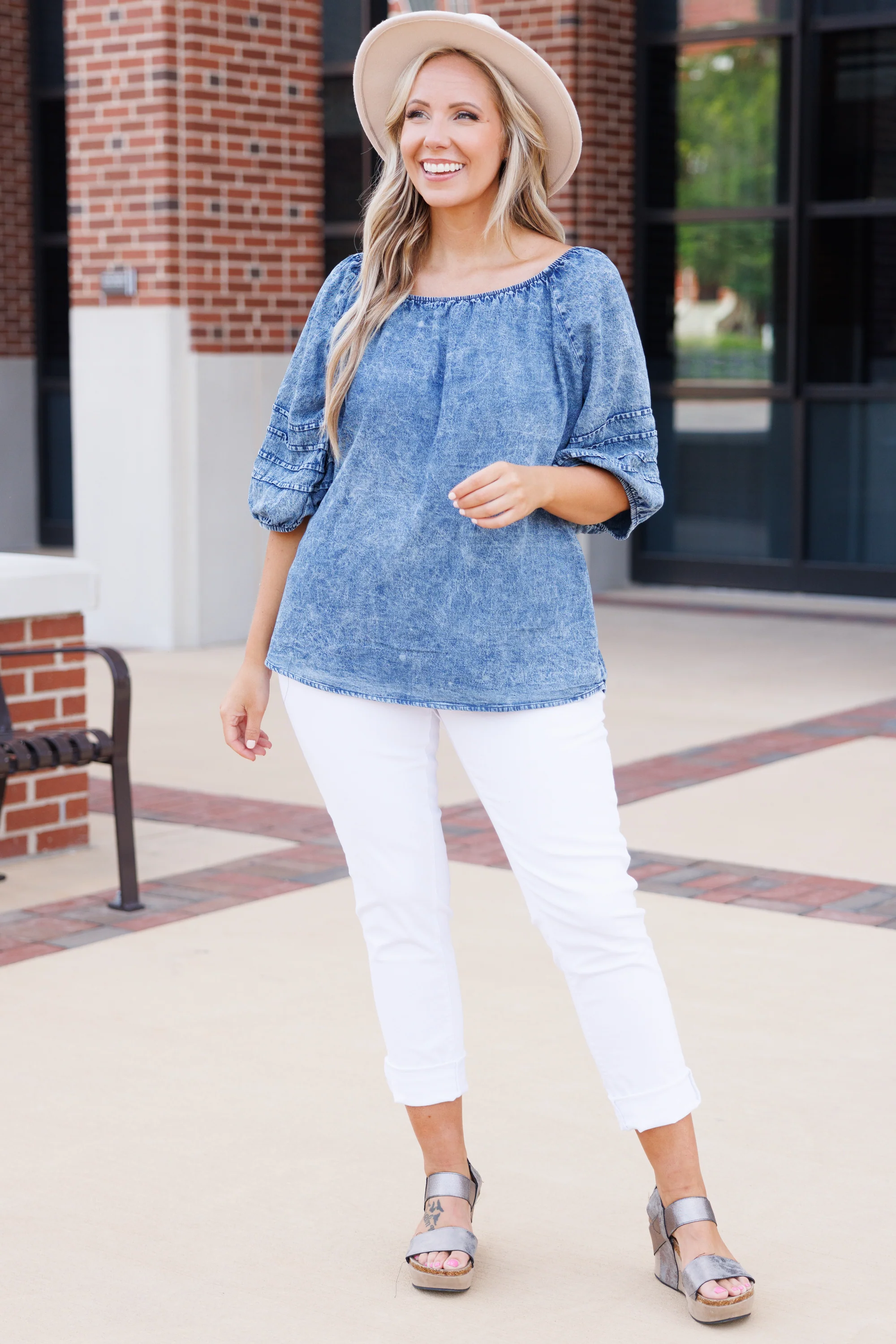 I Bring The Fire Top, Dark Wash - Weilaico