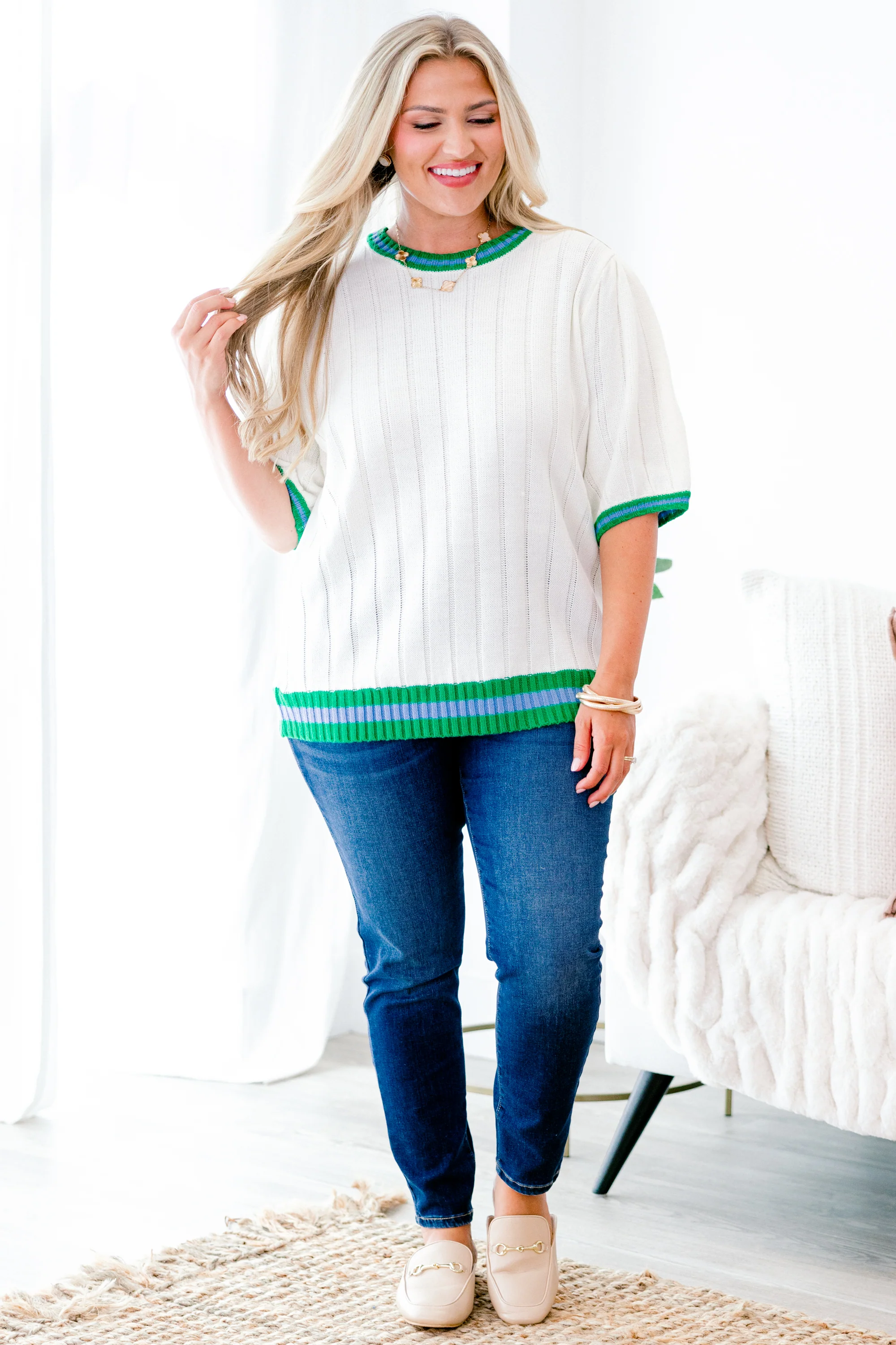 Doesn't Add Up Top, Ivory - Weilaico