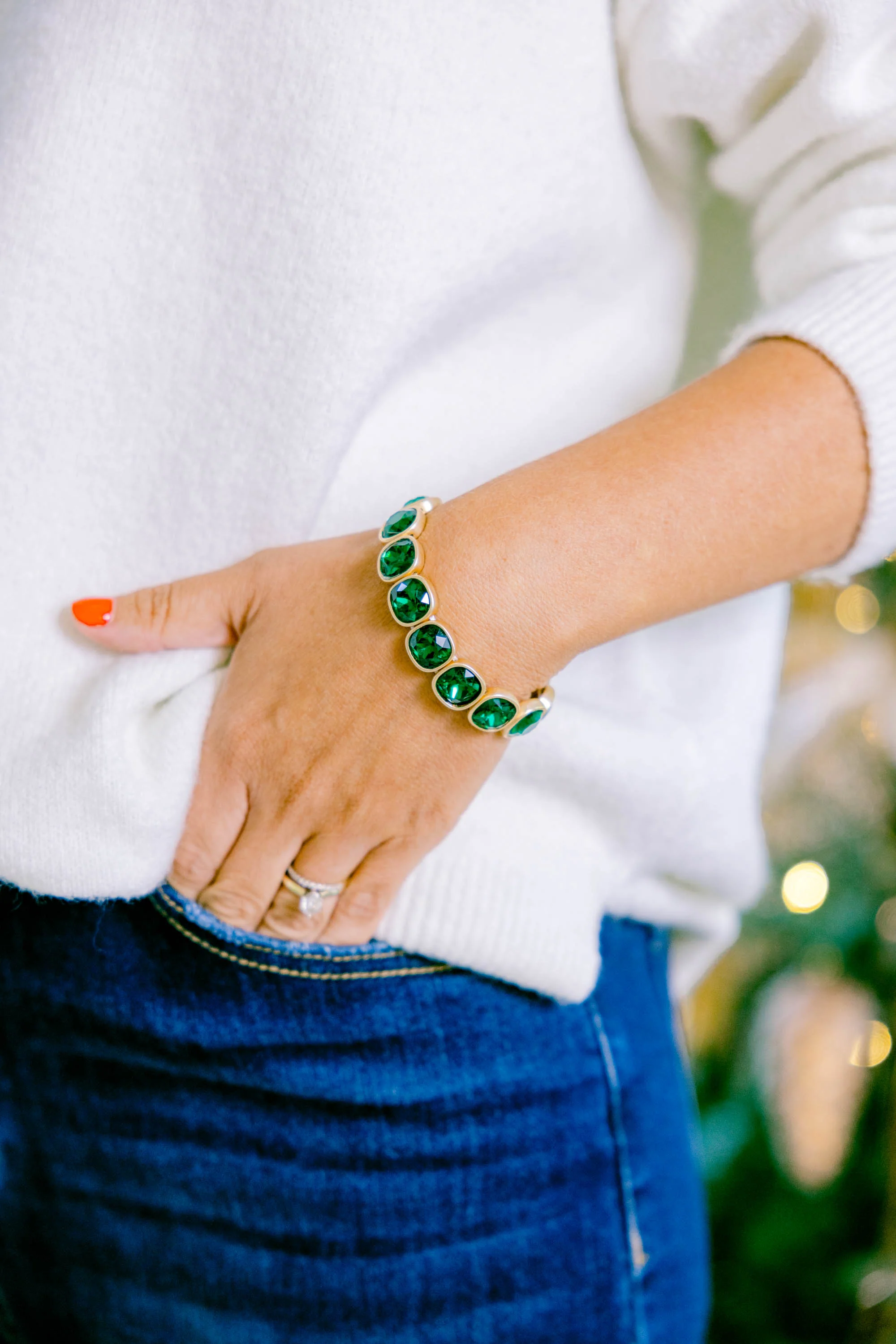 Comforting Heart Bracelet, Green - Weilaico