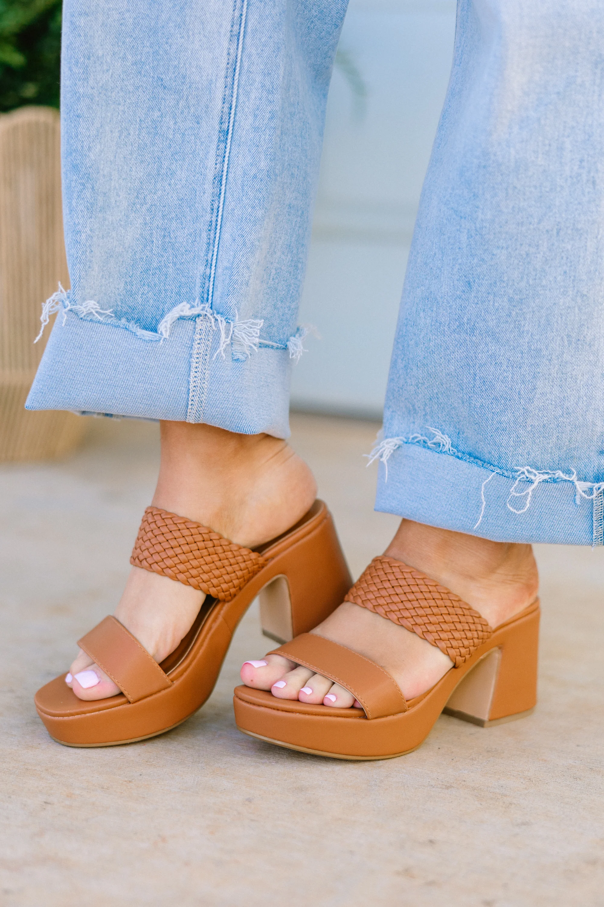 Everyone's Watching Heels, Cognac - Weilaico