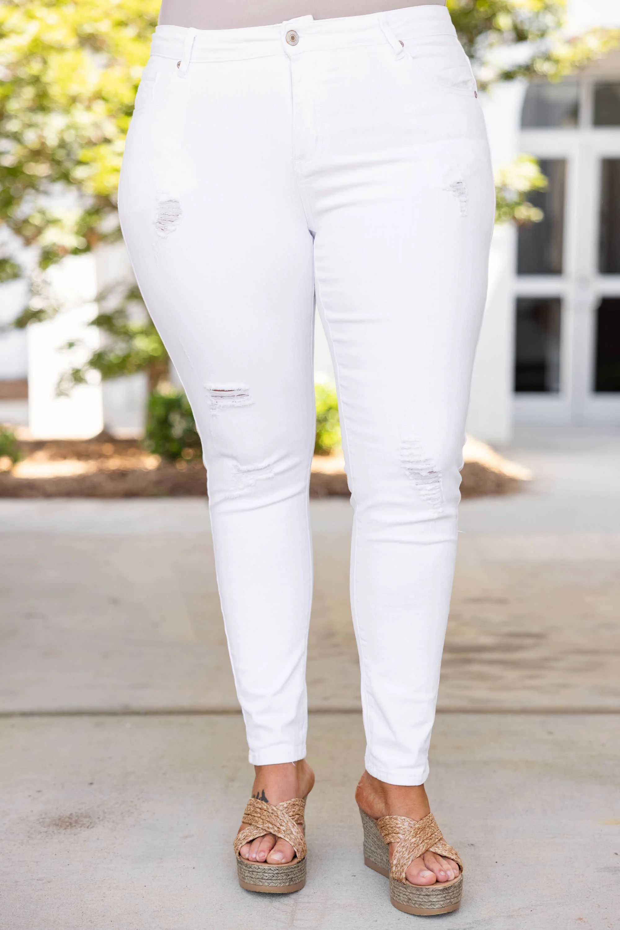 The Magic Skinny Jeans, White - Weilaico