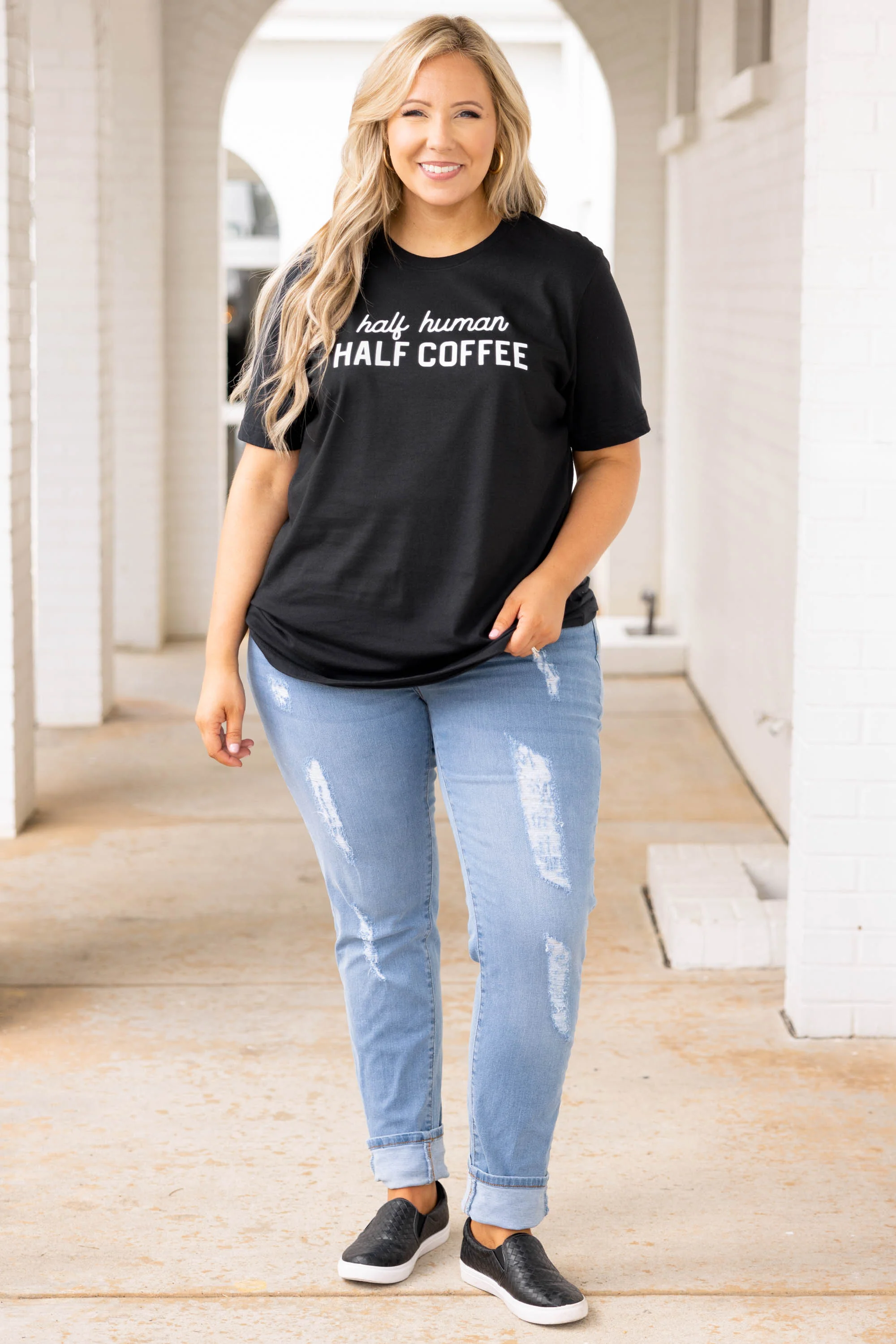 Arriving In Style Boyfriend Jeans, Light Wash - Weilaico