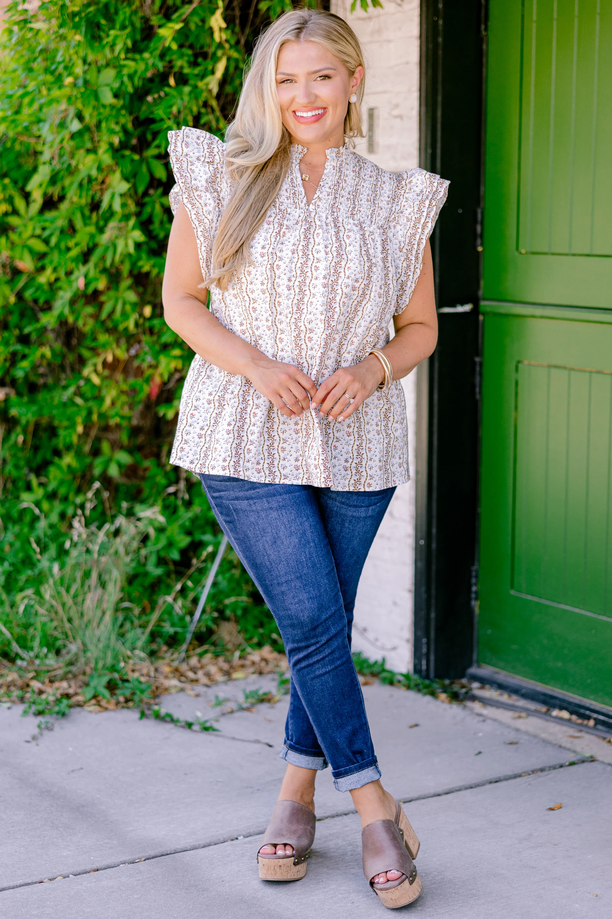 Love Like Mine Top, Brown - Weilaico