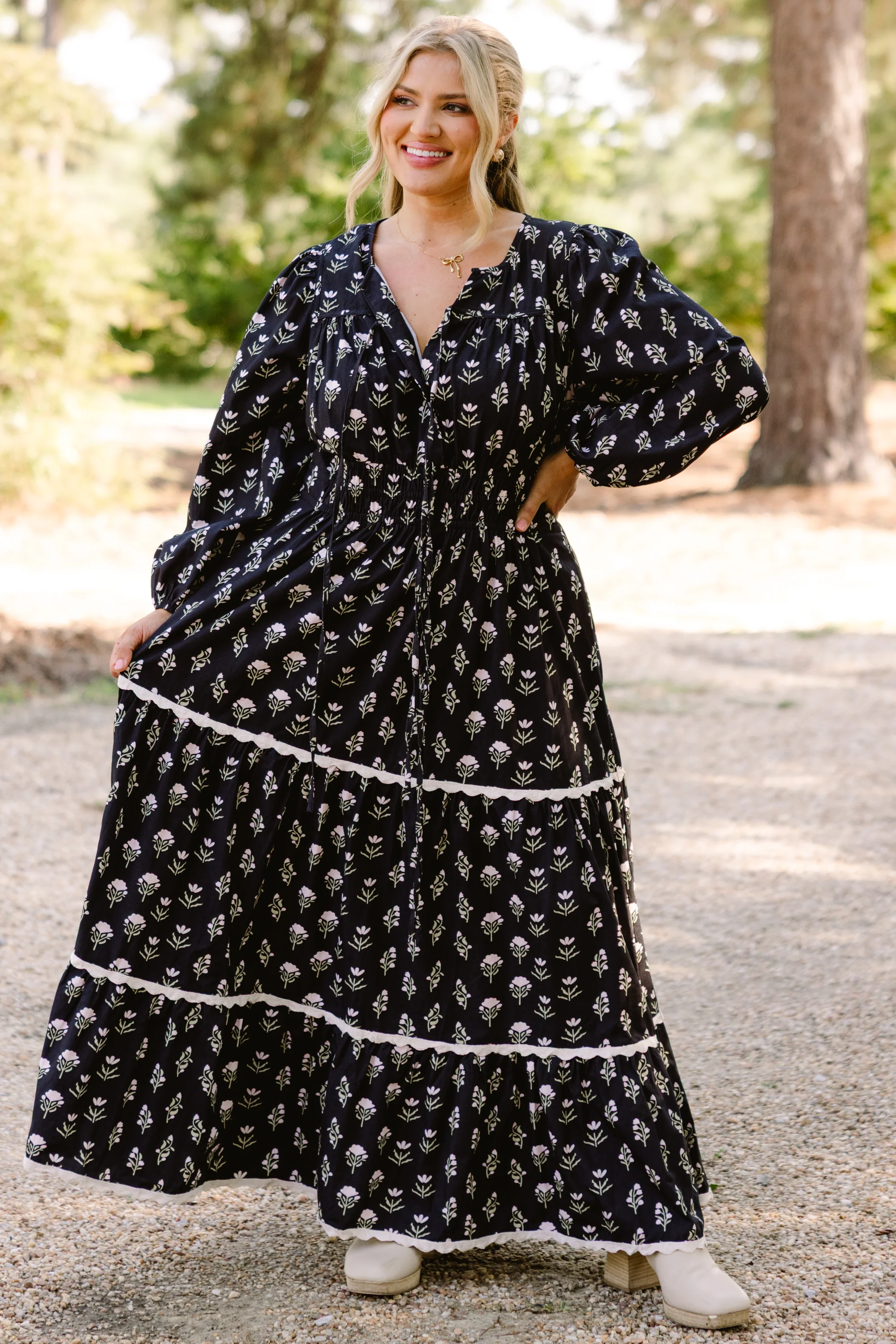 All The Right Details Dress, Black - Weilaico