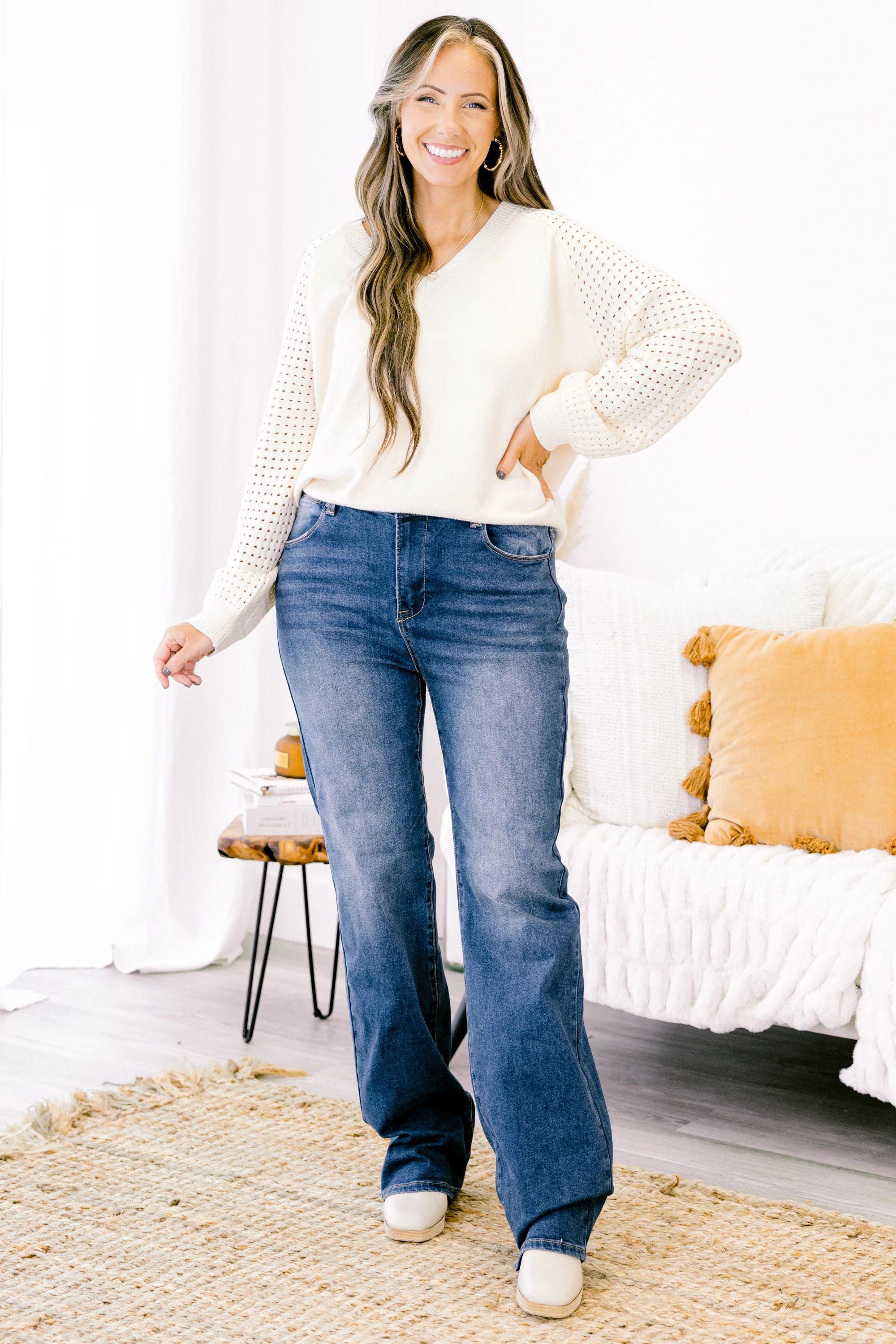 Kind Eyes Jeans, Dark Wash - Weilaico