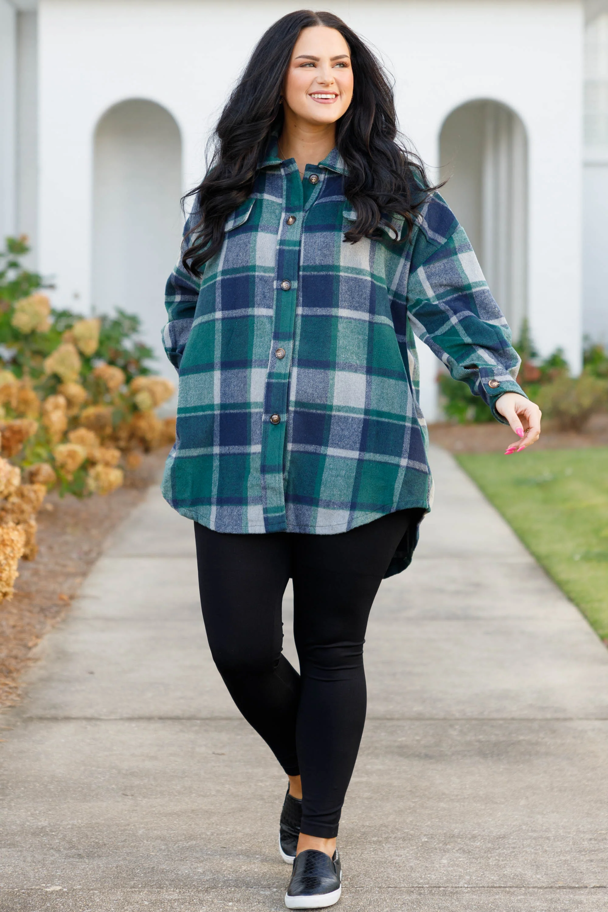 My Time With You Shacket, Olive - Weilaico