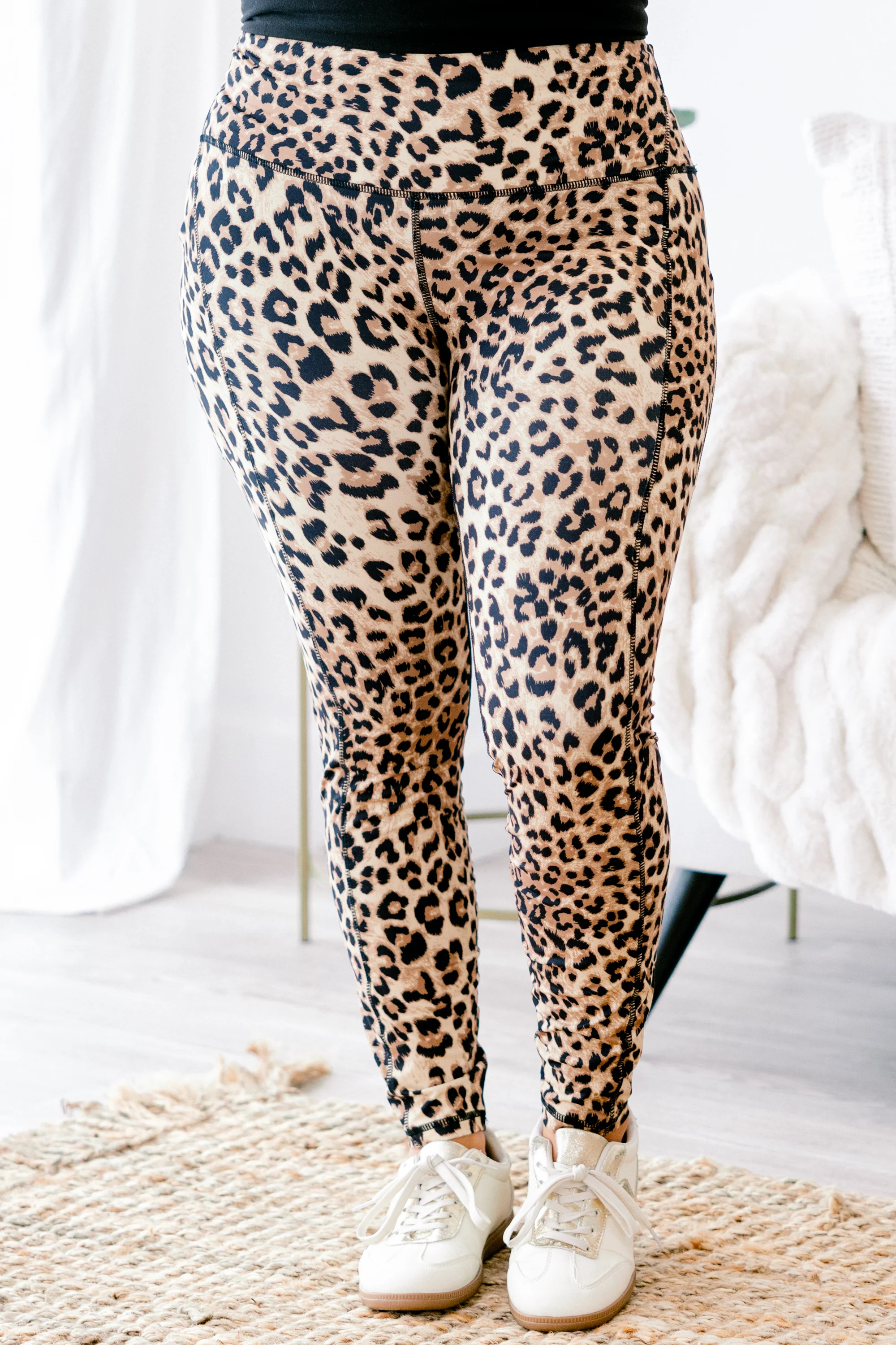Fiercely On Point Leggings, Brown - Weilaico