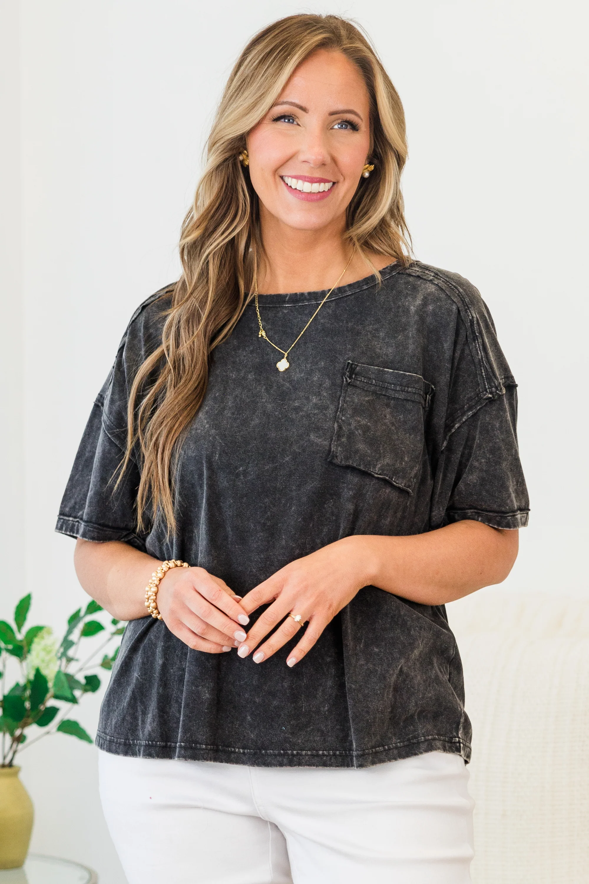 Should We Talk Top, Ash Black - Weilaico