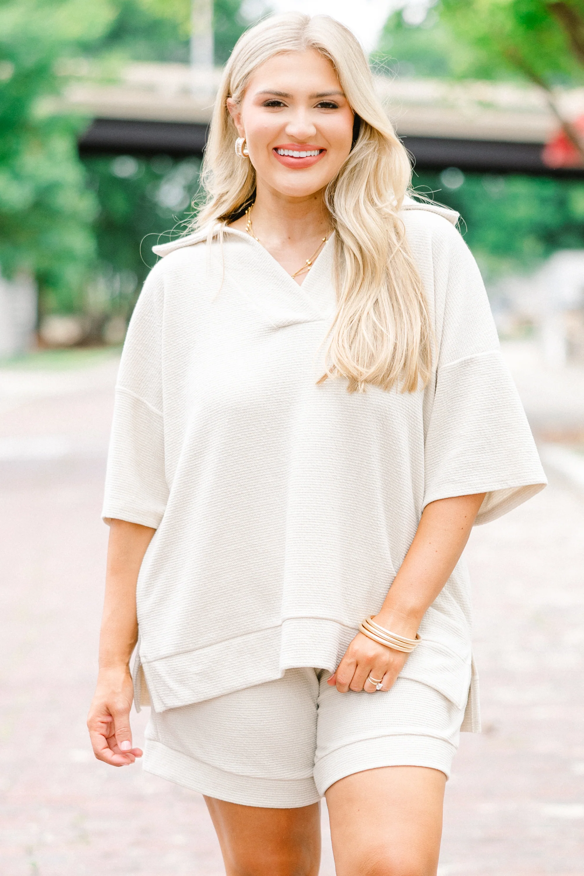 Relaxation Time Top, Taupe - Weilaico