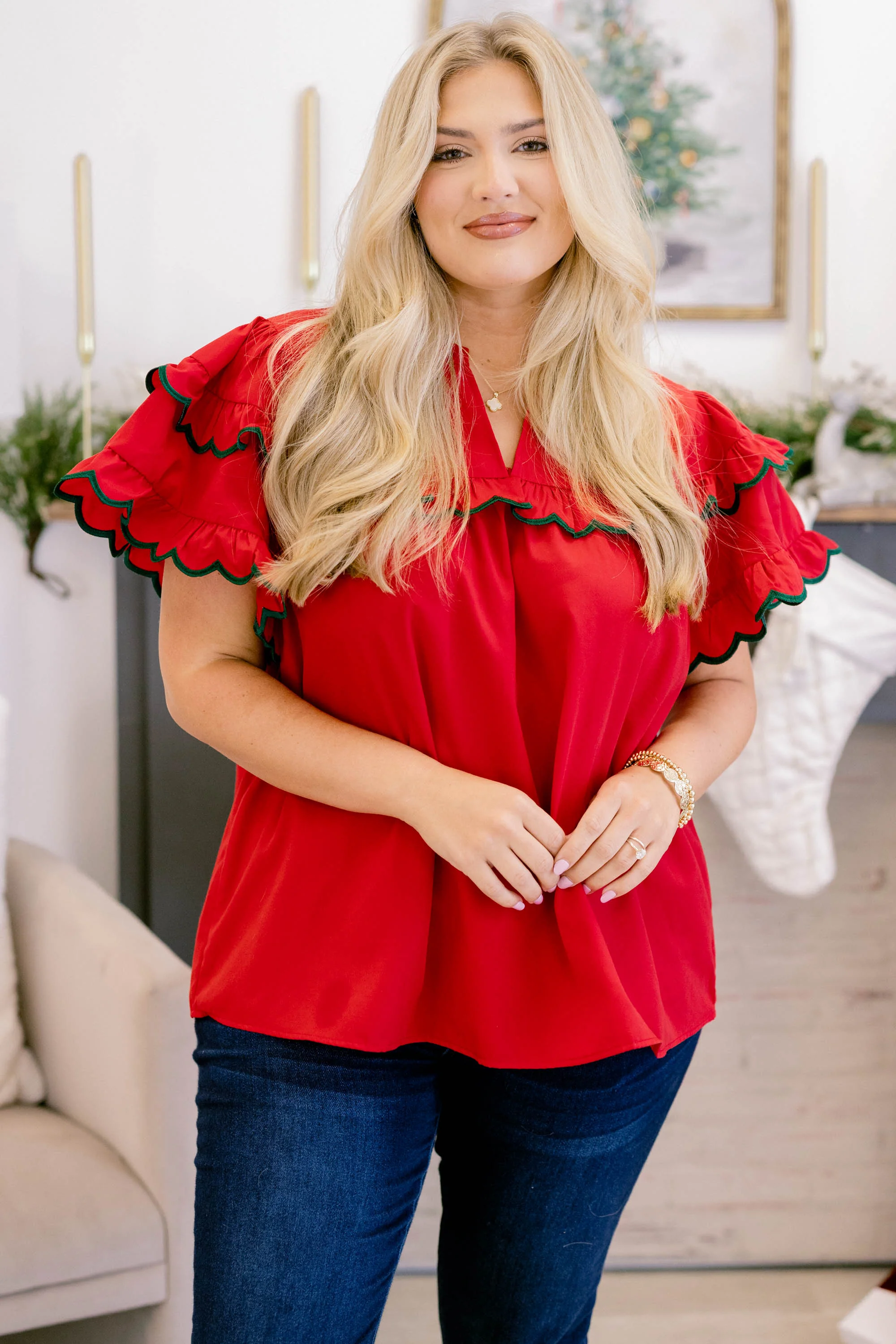 Santorini Bound Top, Crimson - Weilaico