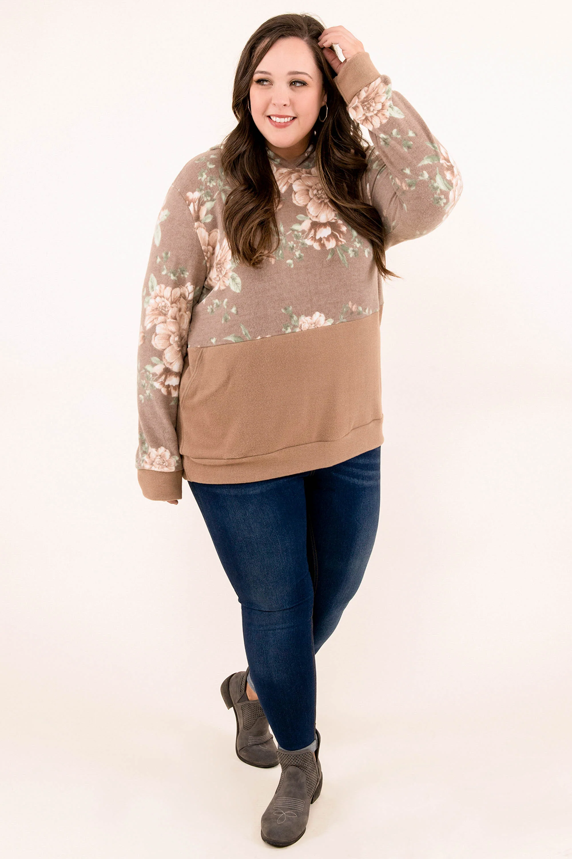 Rained In Hoodie, Brown - Weilaico