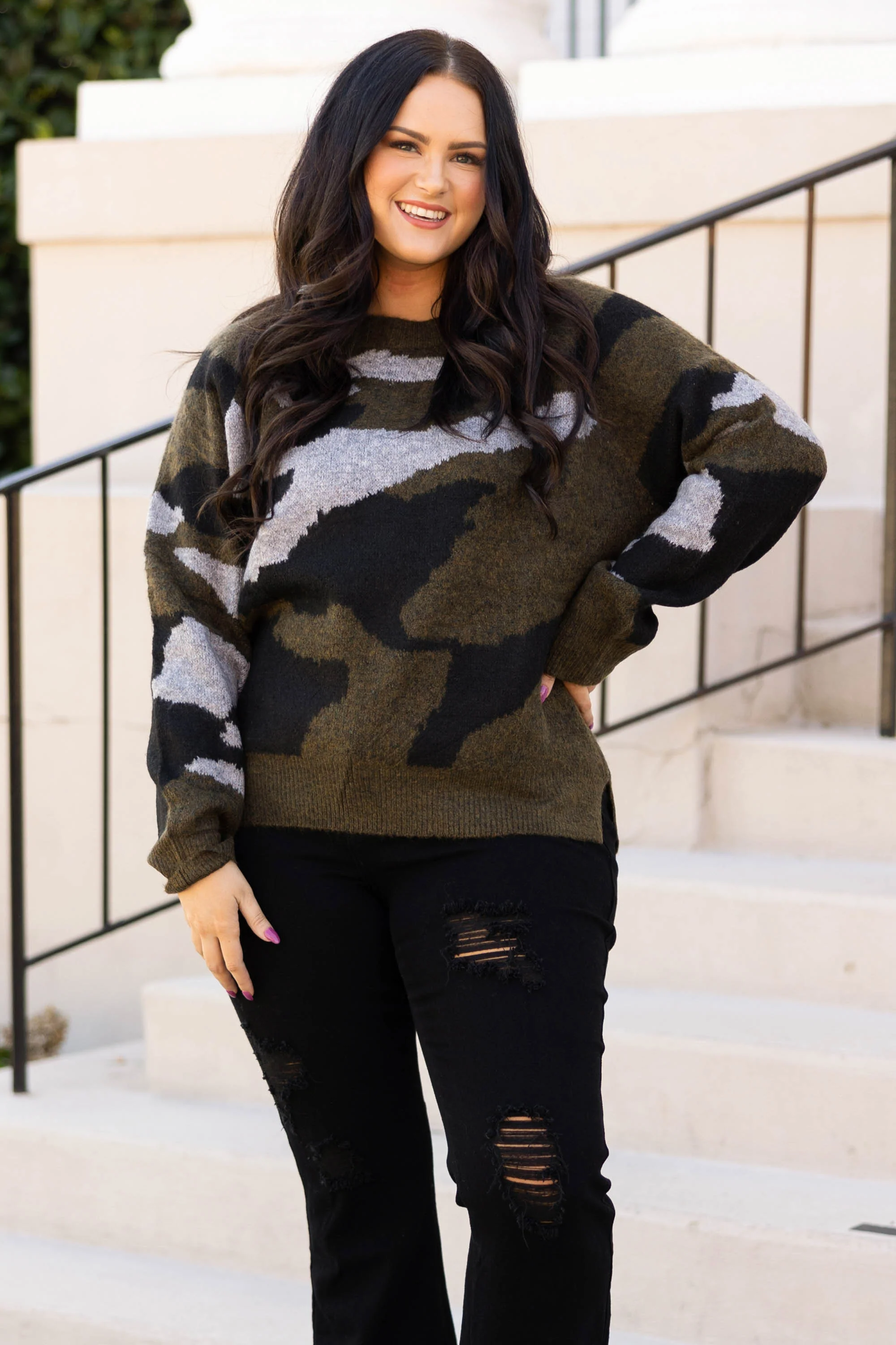 Disguised Fate Sweater, Olive - Weilaico