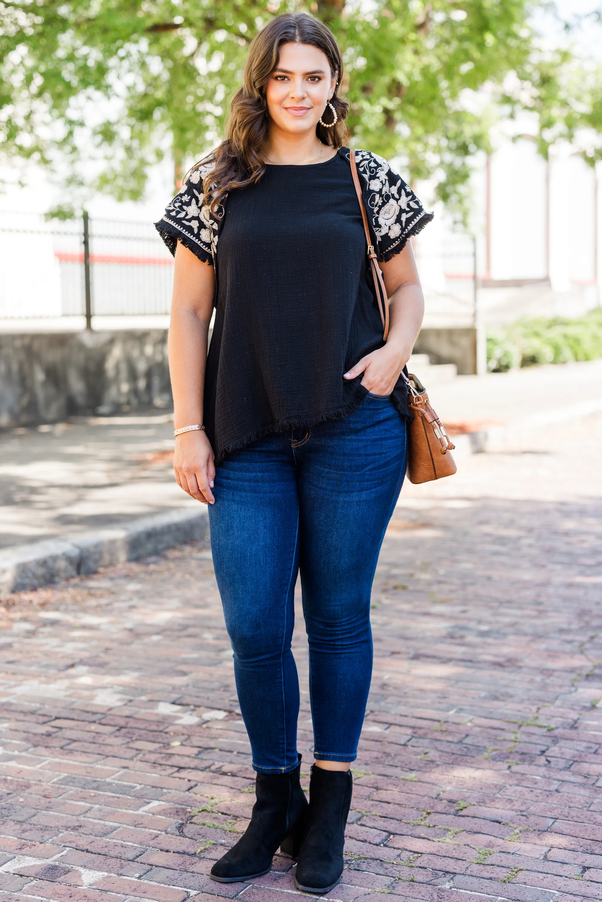 Dance All Night Top, Black - Weilaico