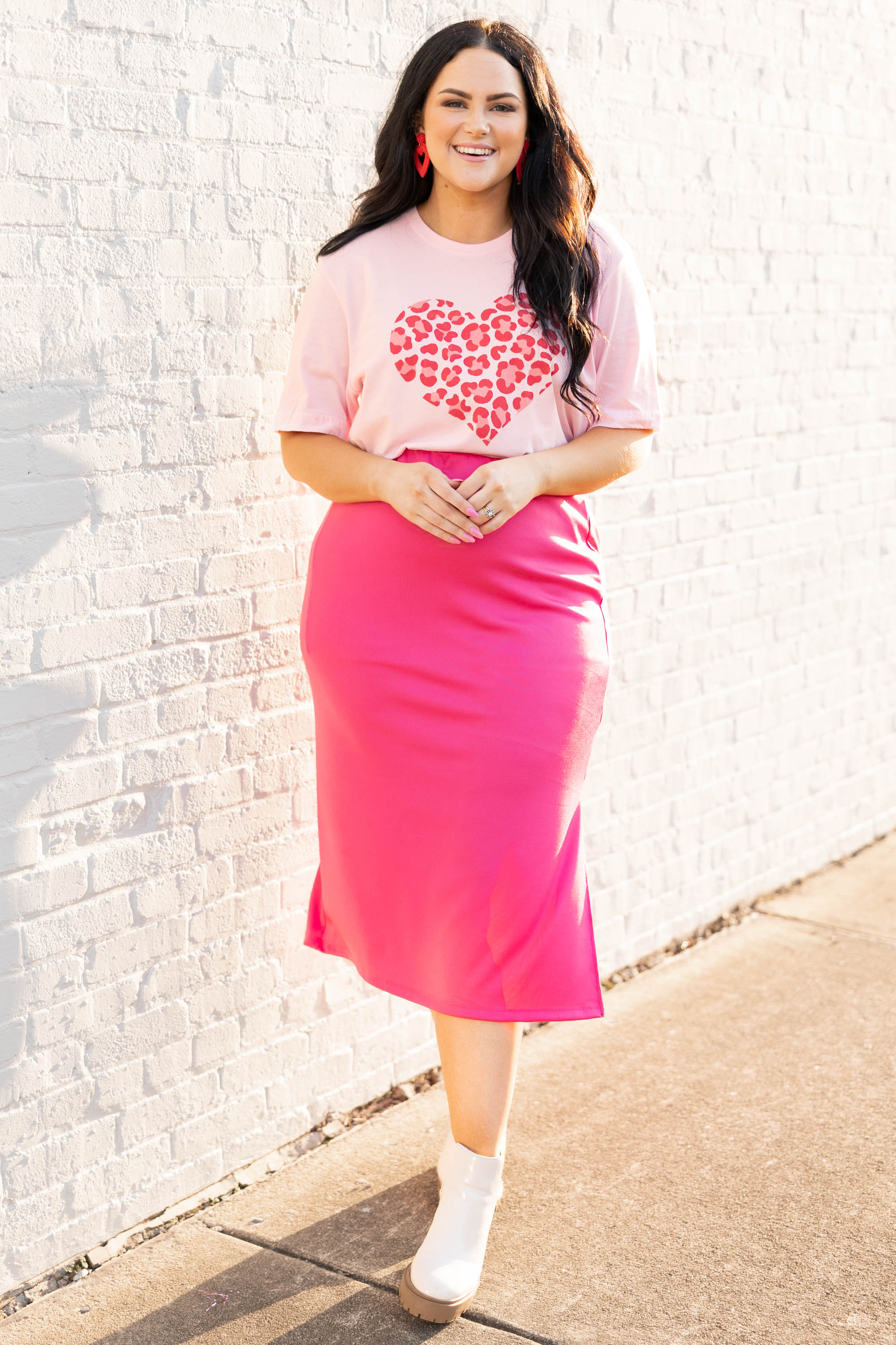 Watch Me Live Skirt, Fuchsia - Weilaico