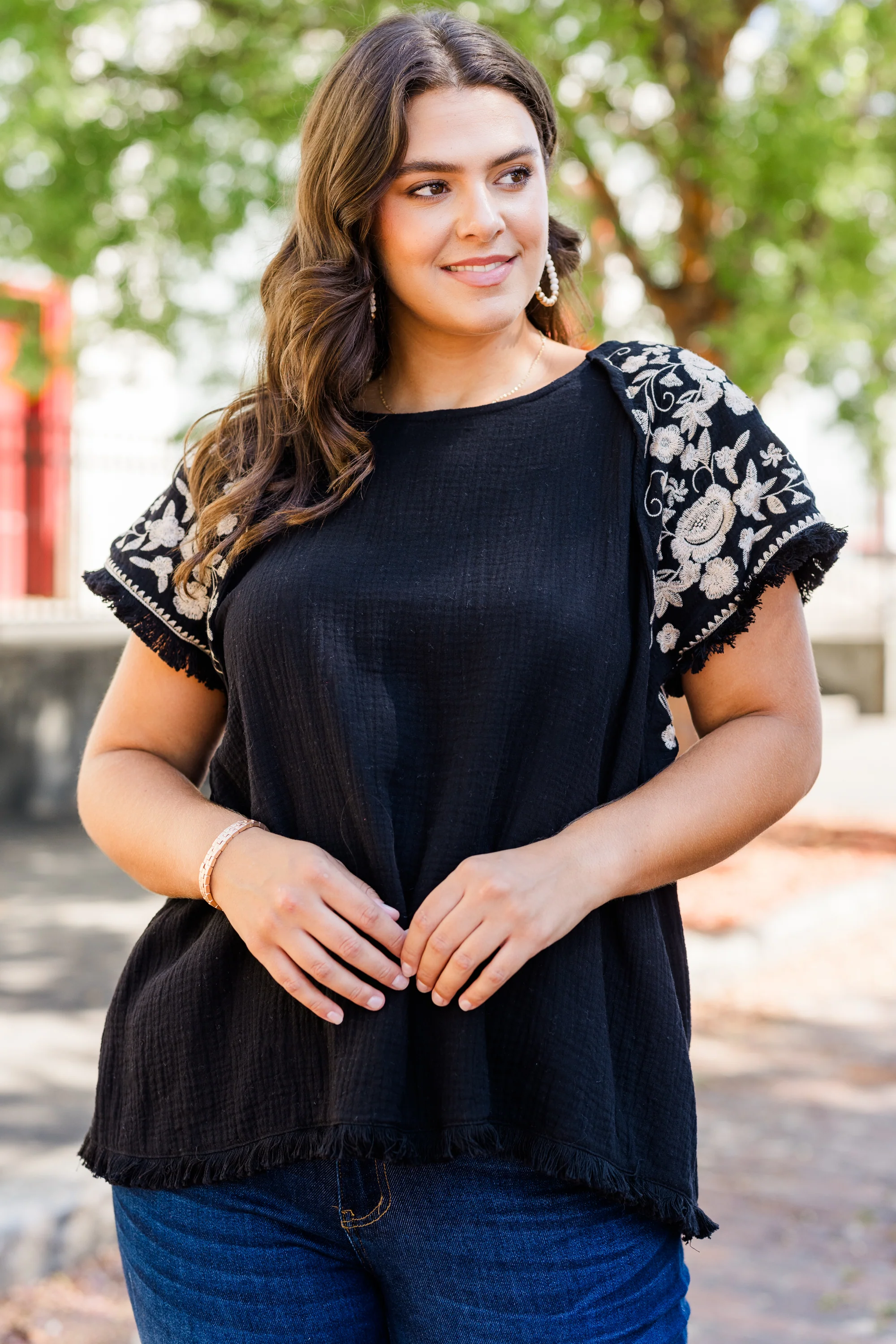 Dance All Night Top, Black - Weilaico