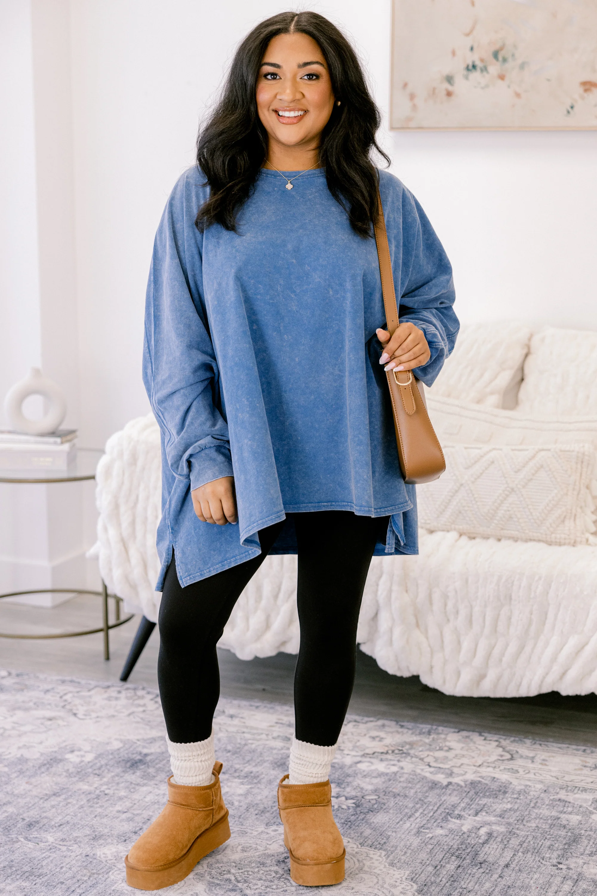 All So Nice Tunic, Blue - Weilaico