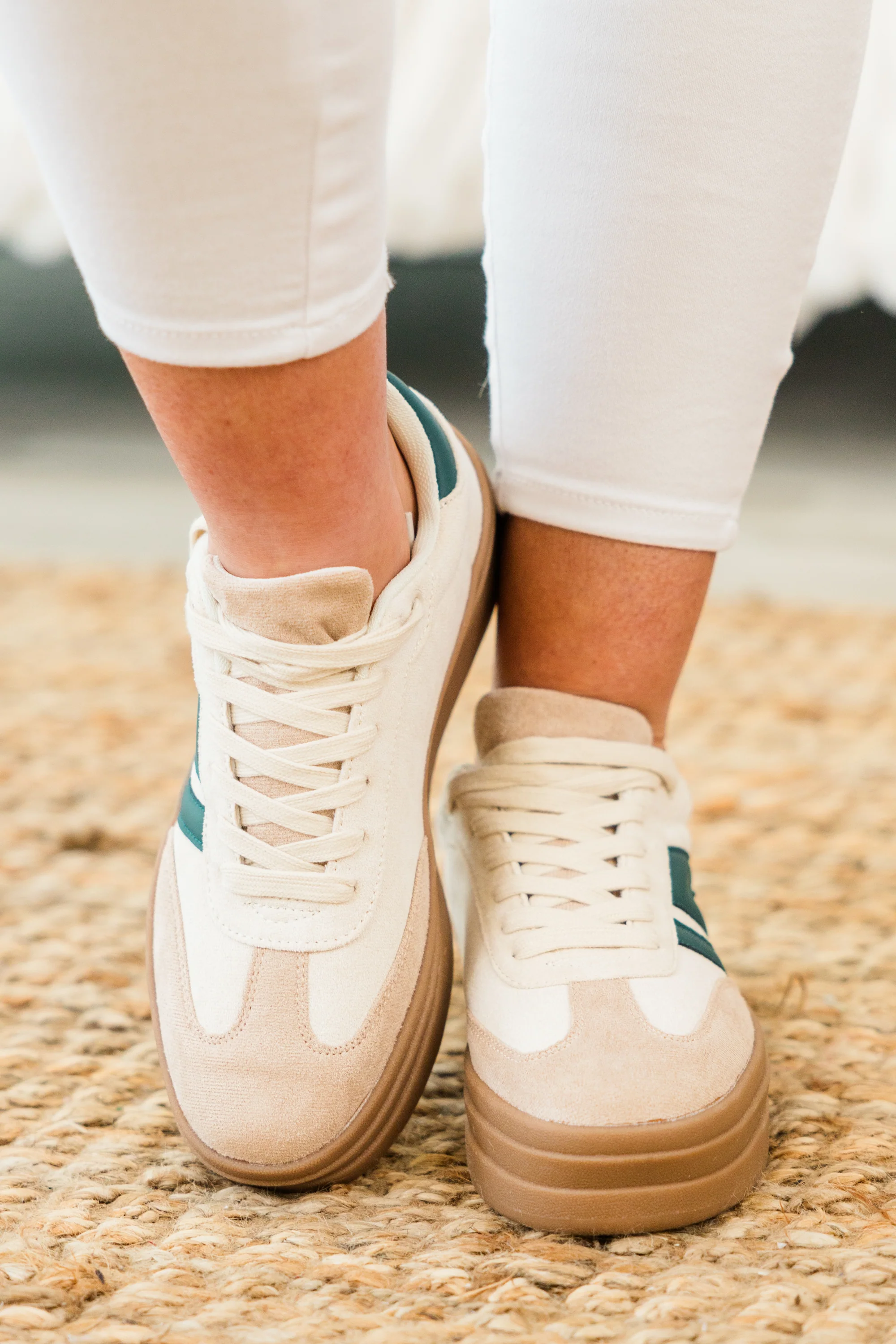 Stars In My Heart Sneakers, Beige - Weilaico