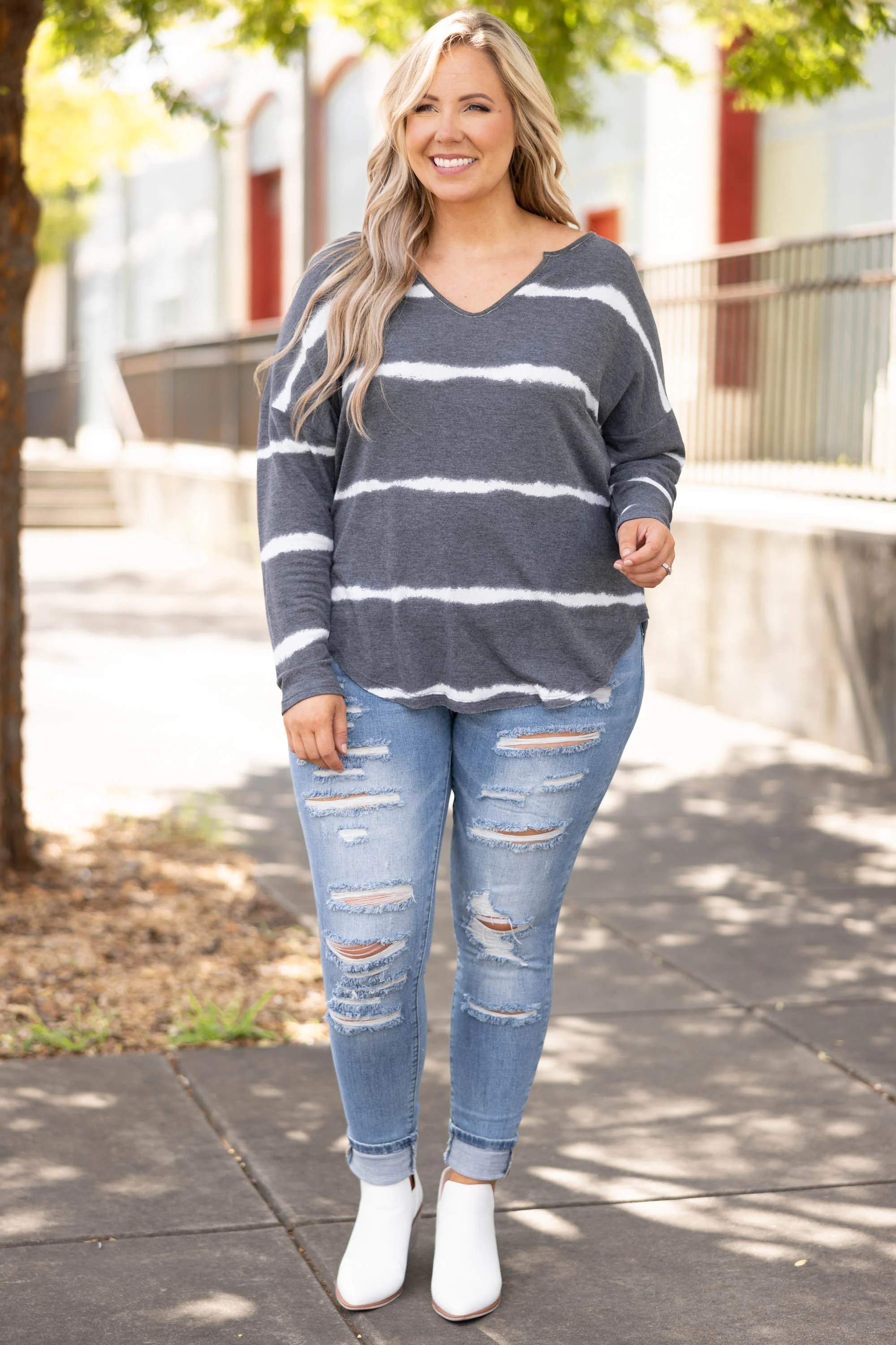 You Are Enough Jeans, Medium Wash - Weilaico