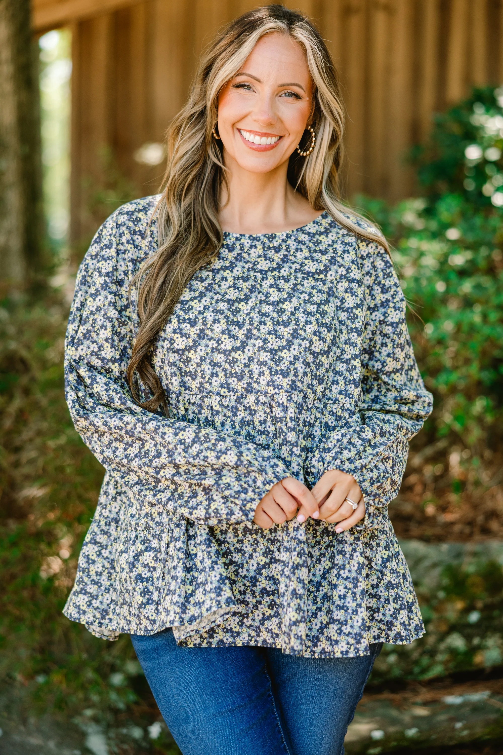 Anytime Now Top, Blue - Weilaico