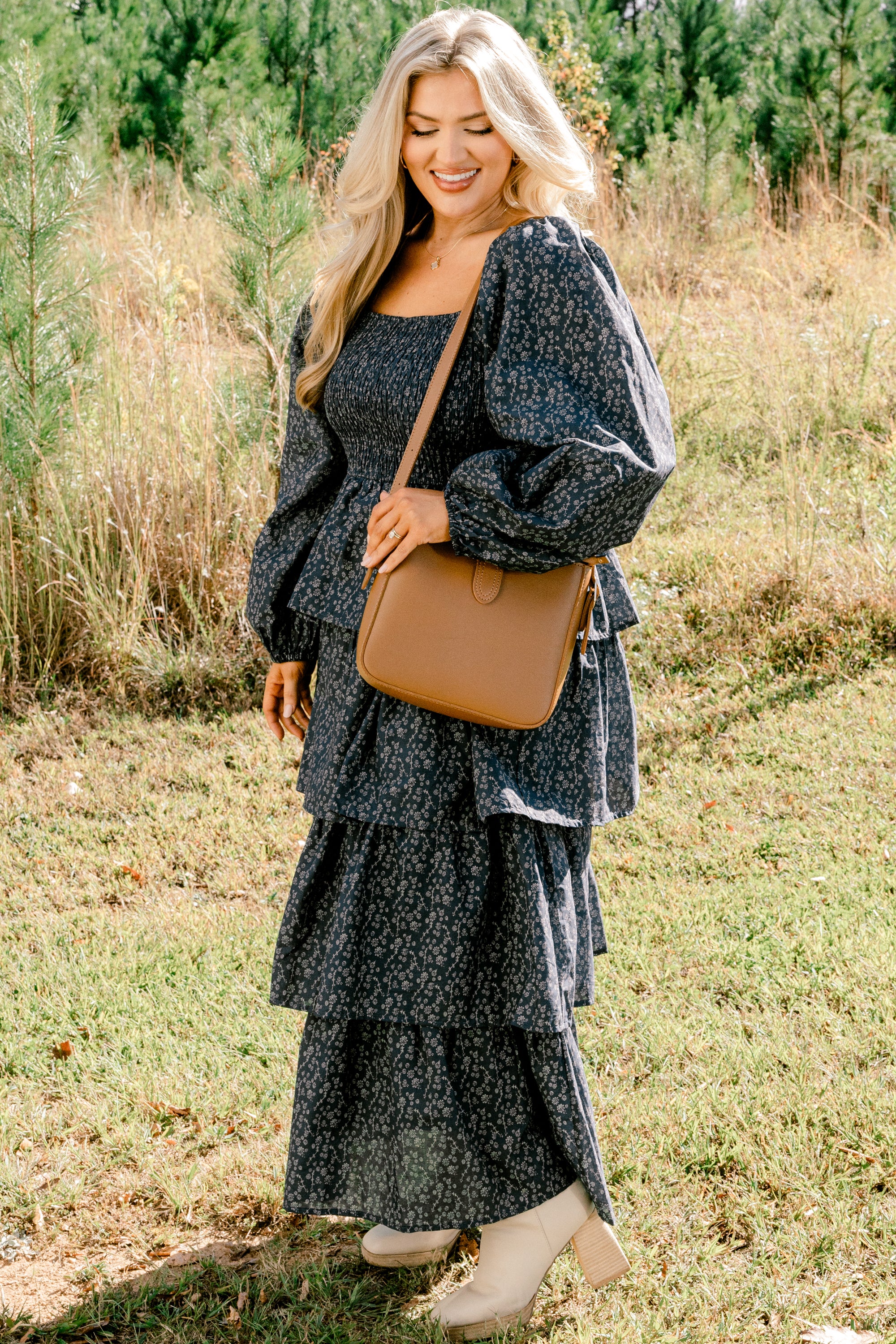 A Defining Moment Dress, Navy - Weilaico