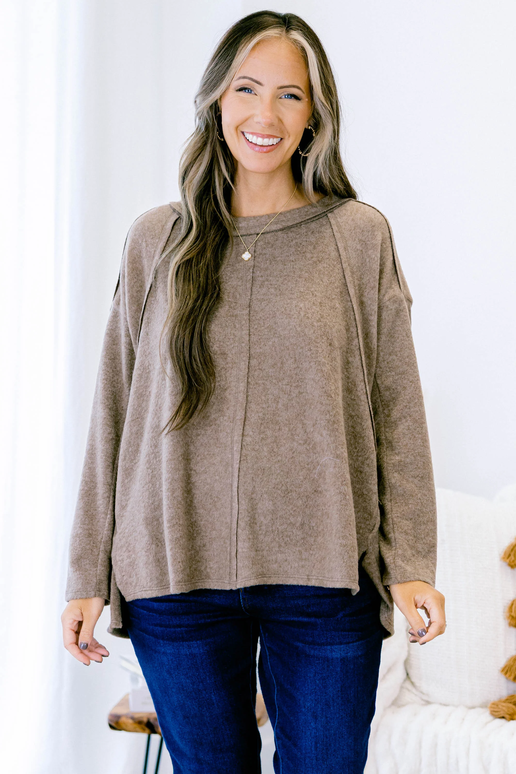 Perfect Weekend Top, Mocha - Weilaico