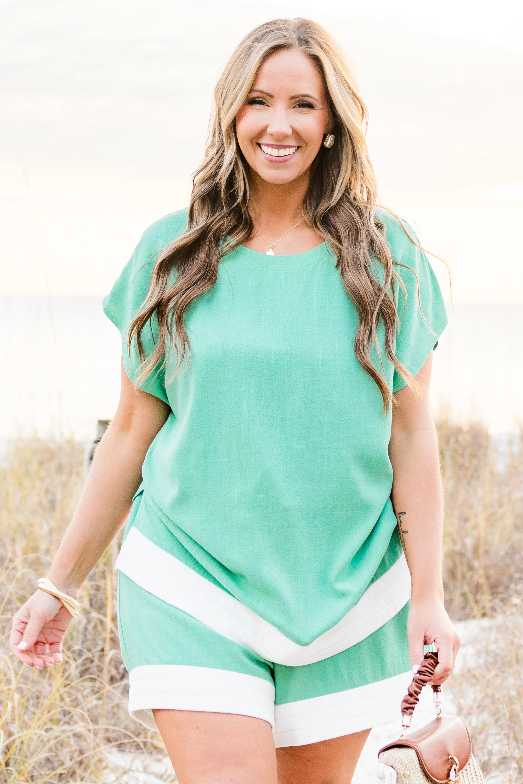 Limitless Time Top, Aqua - Weilaico