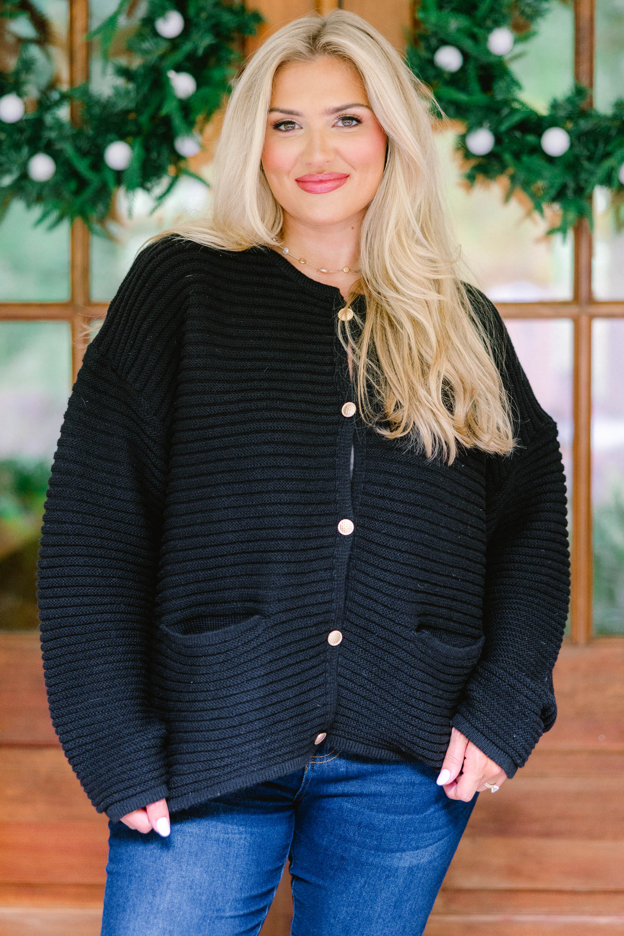 Path To Greatness Cardigan, Black - Weilaico