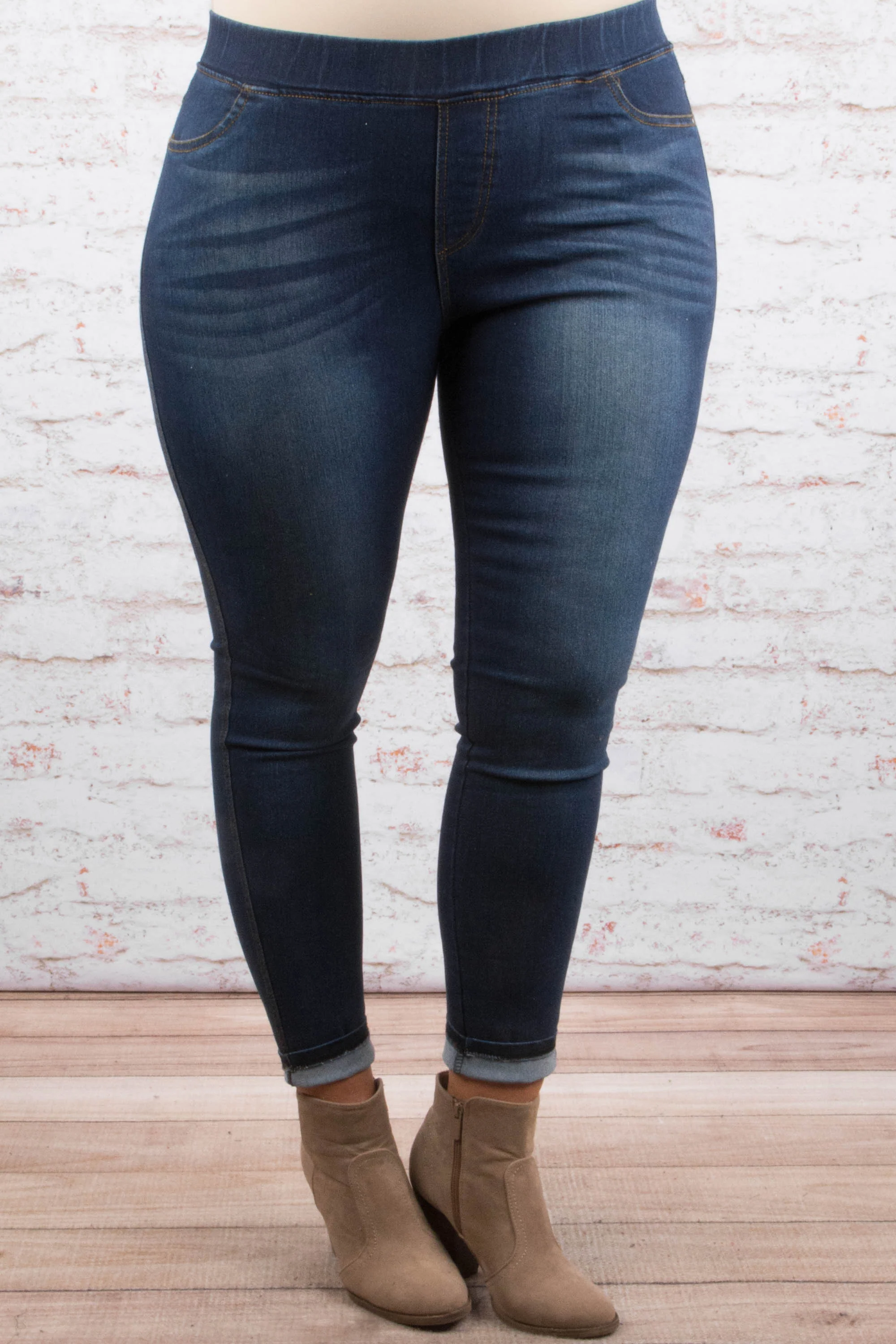 I'll Try Jeggings, Denim - Weilaico