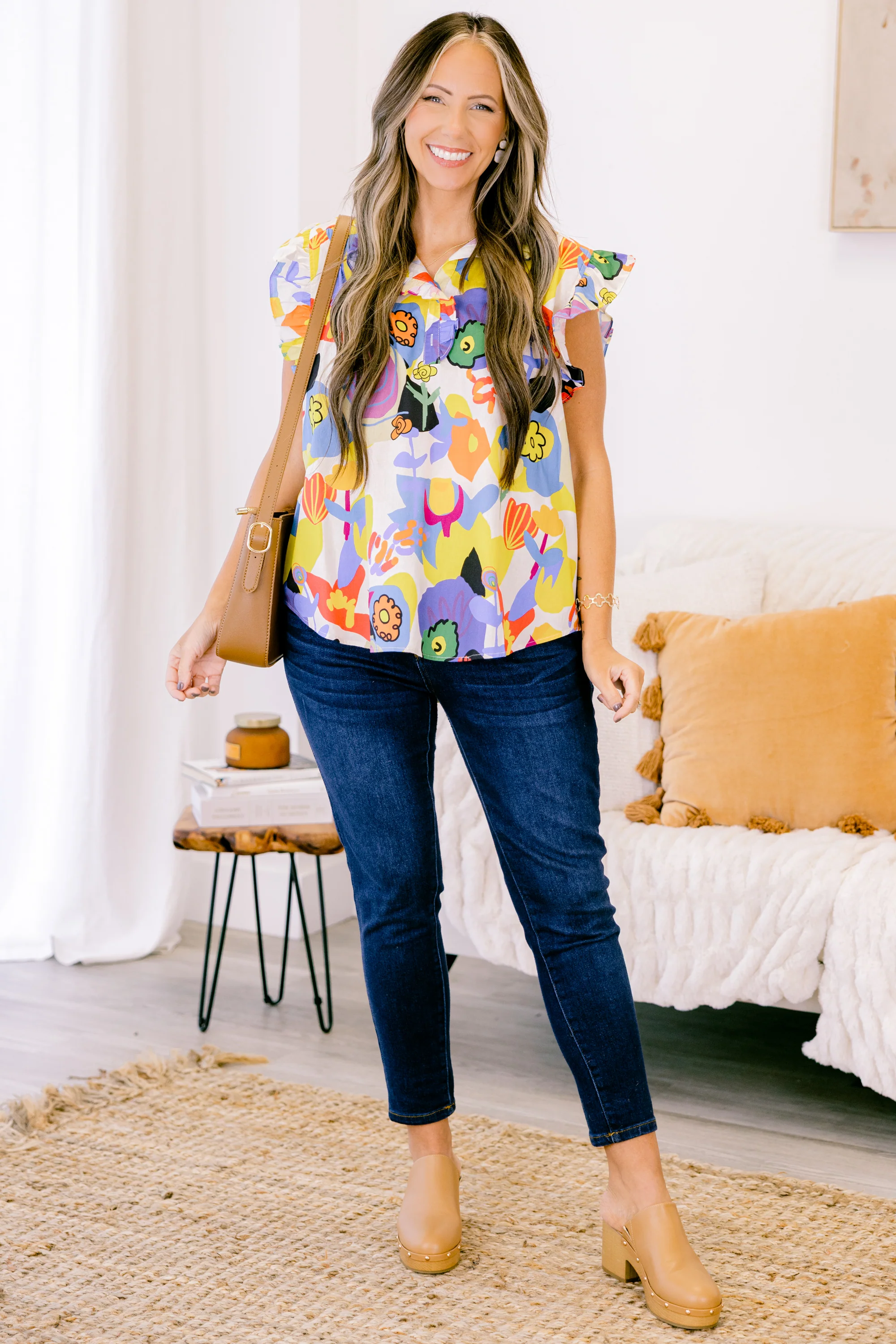 Meet Me At The Stadium Top, Yellow - Weilaico