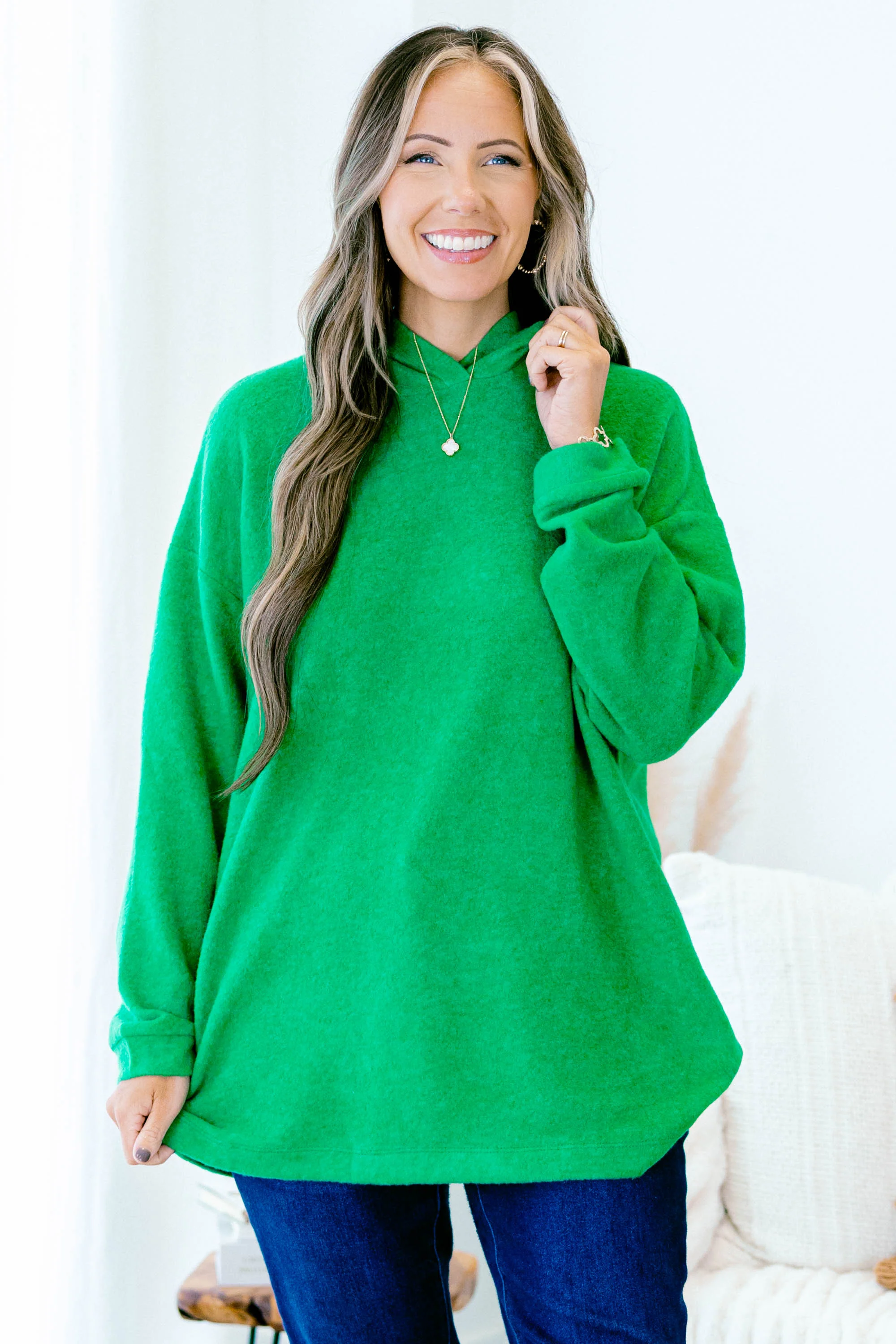 I Am On The Go Top, Kelly Green - Weilaico