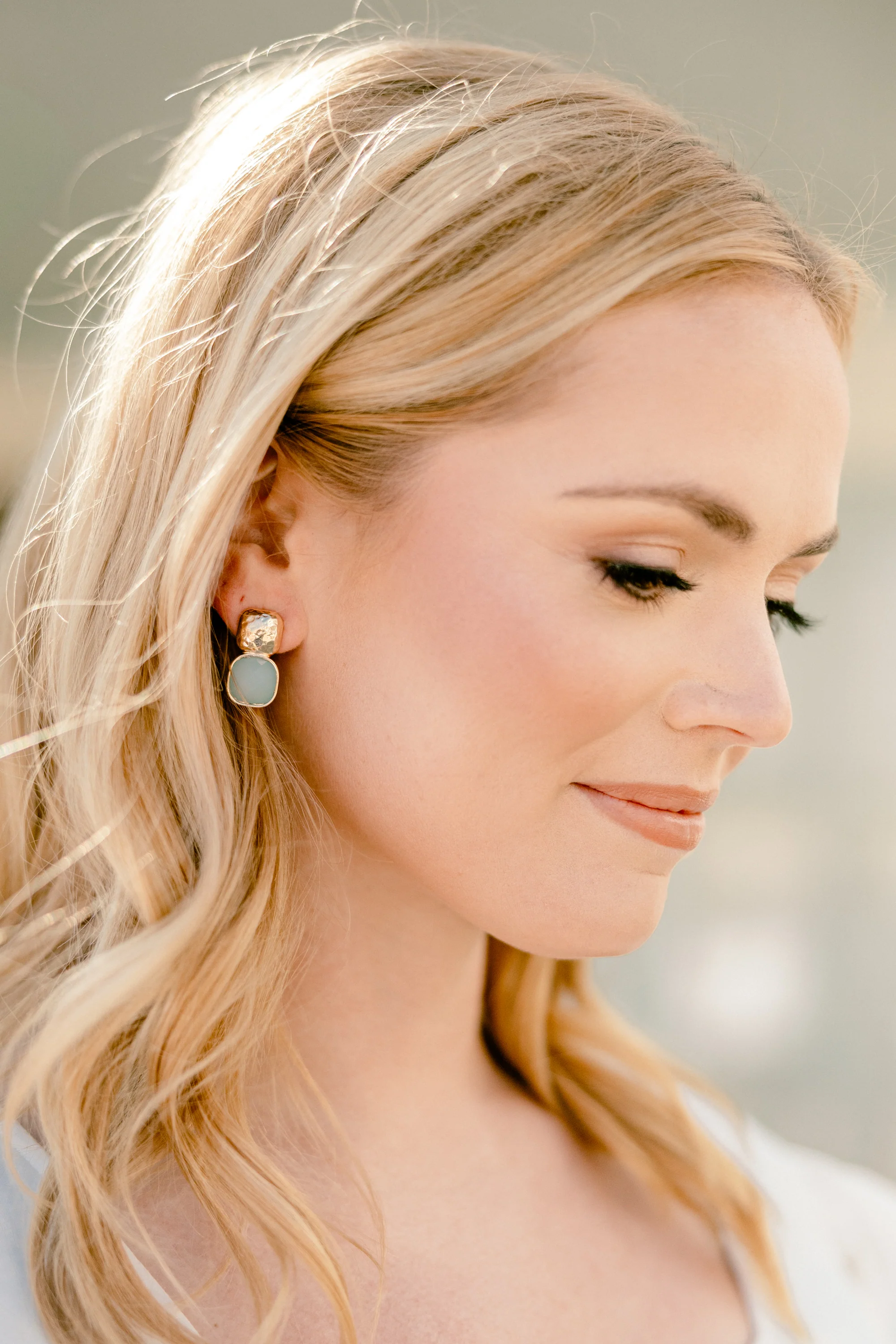 Sable Bloom Earrings, Blue - Weilaico