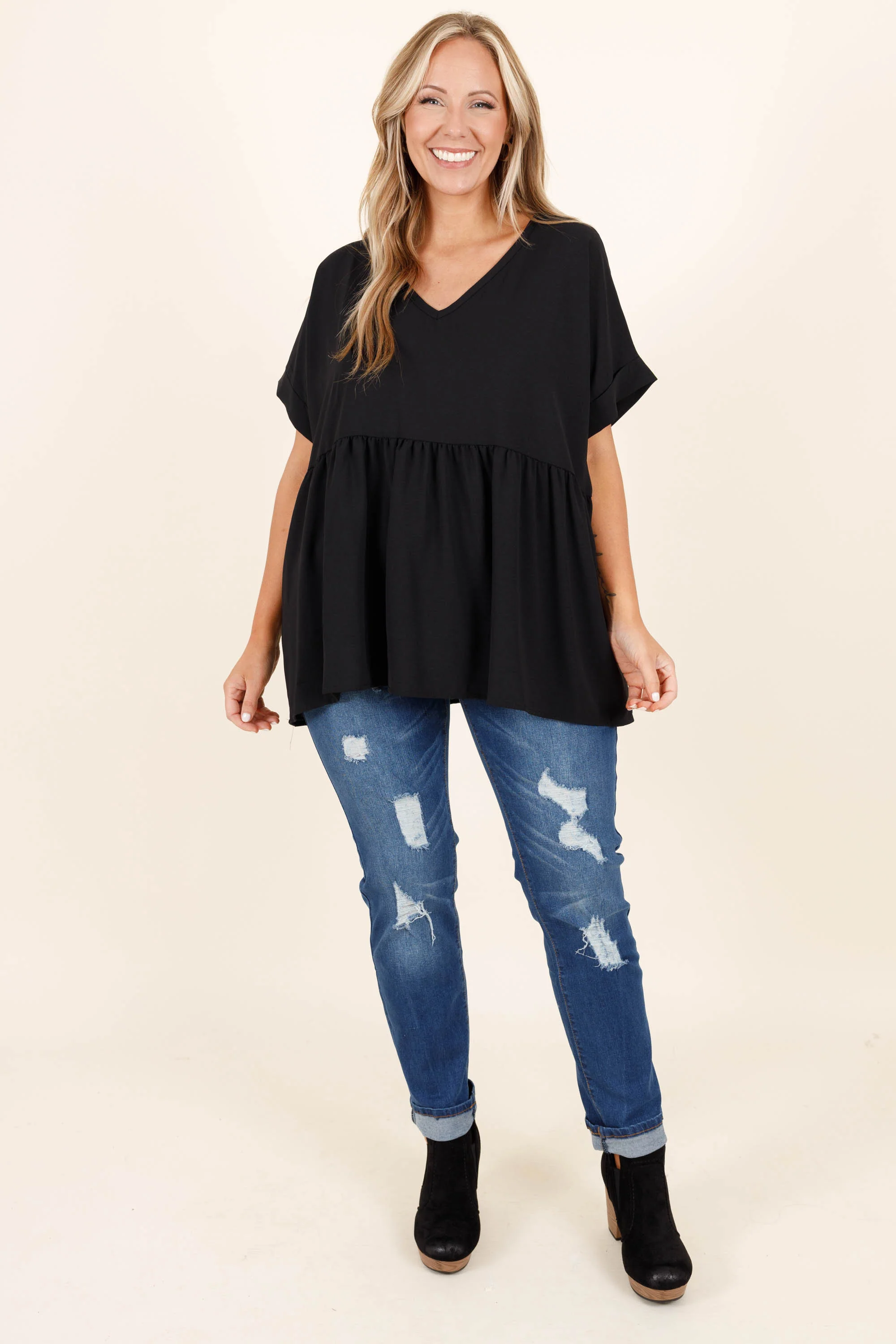 Arriving In Style Boyfriend Jeans, Medium Wash - Weilaico