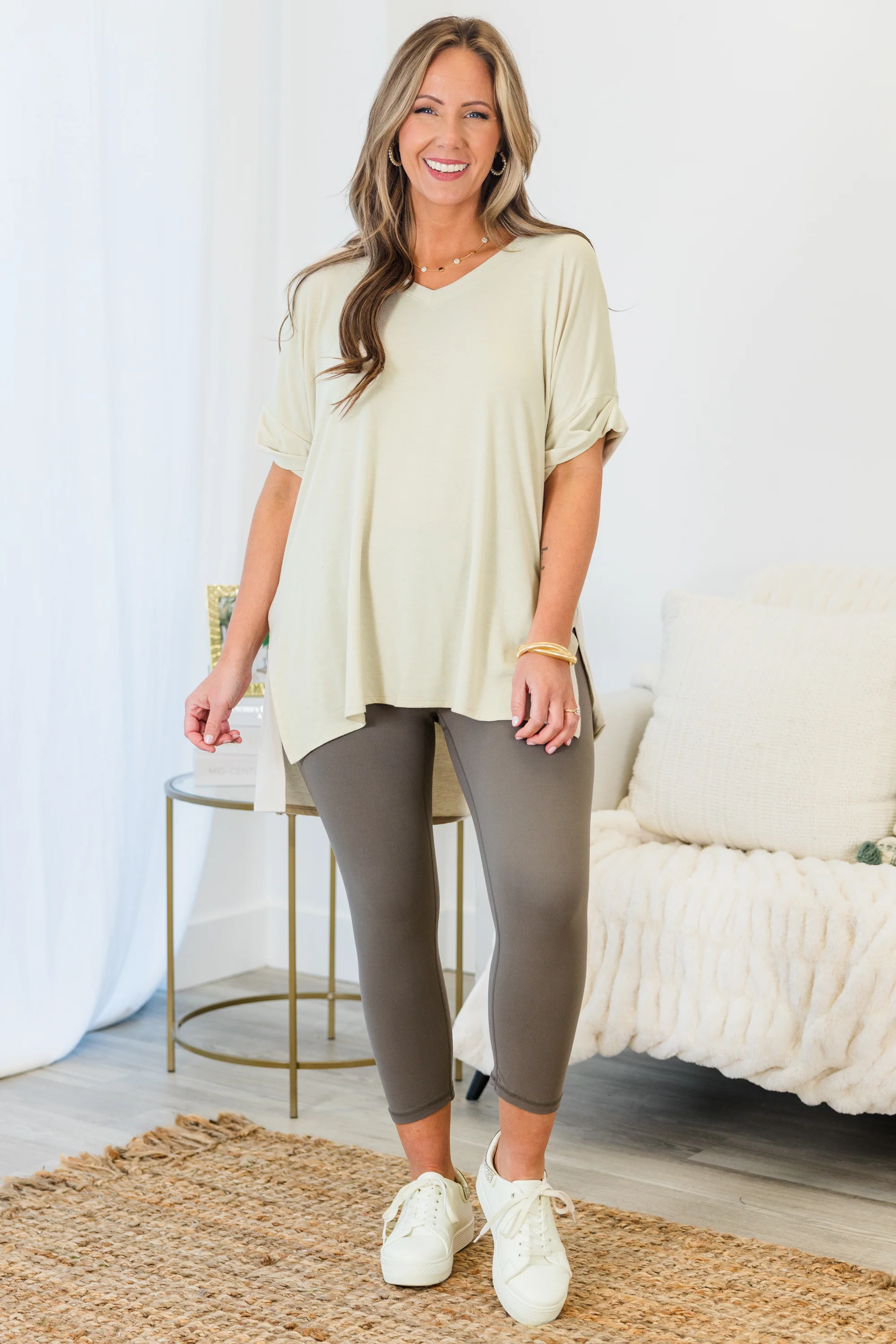 Go For The Goal Leggings, Smoky Grey - Weilaico