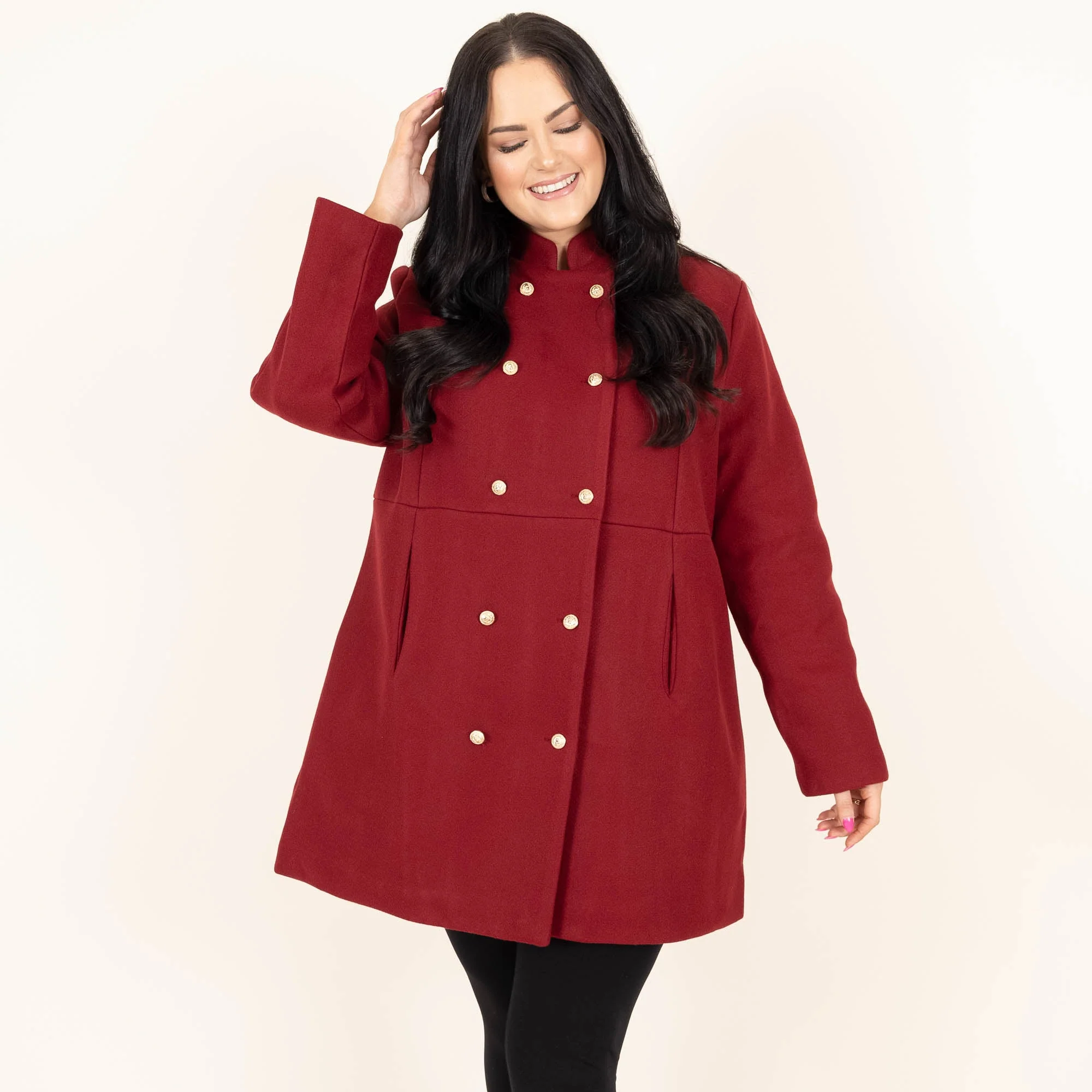 The City Is Ours Coat, Wine - Weilaico