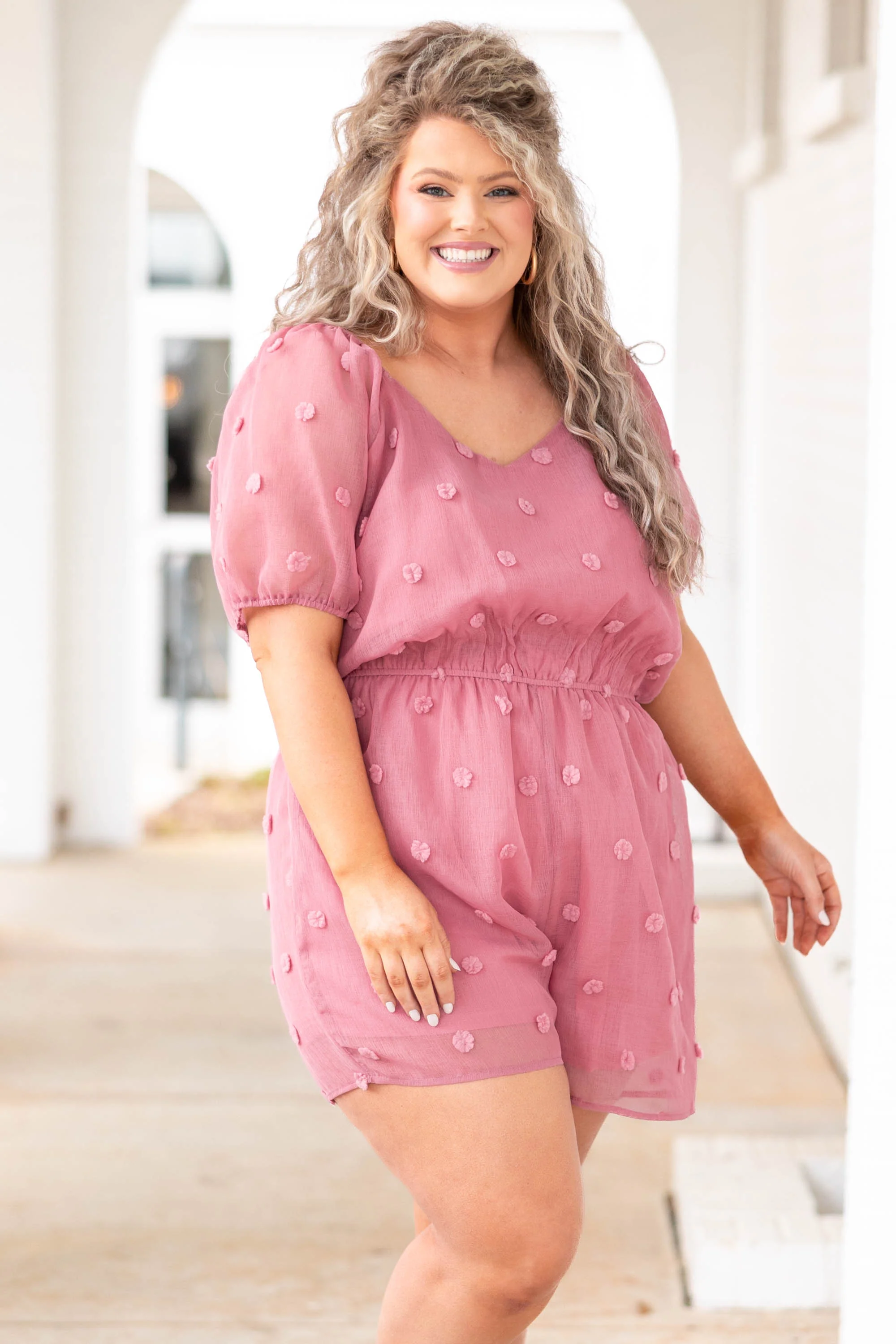 Timeless Essence Romper, Mauve - Weilaico