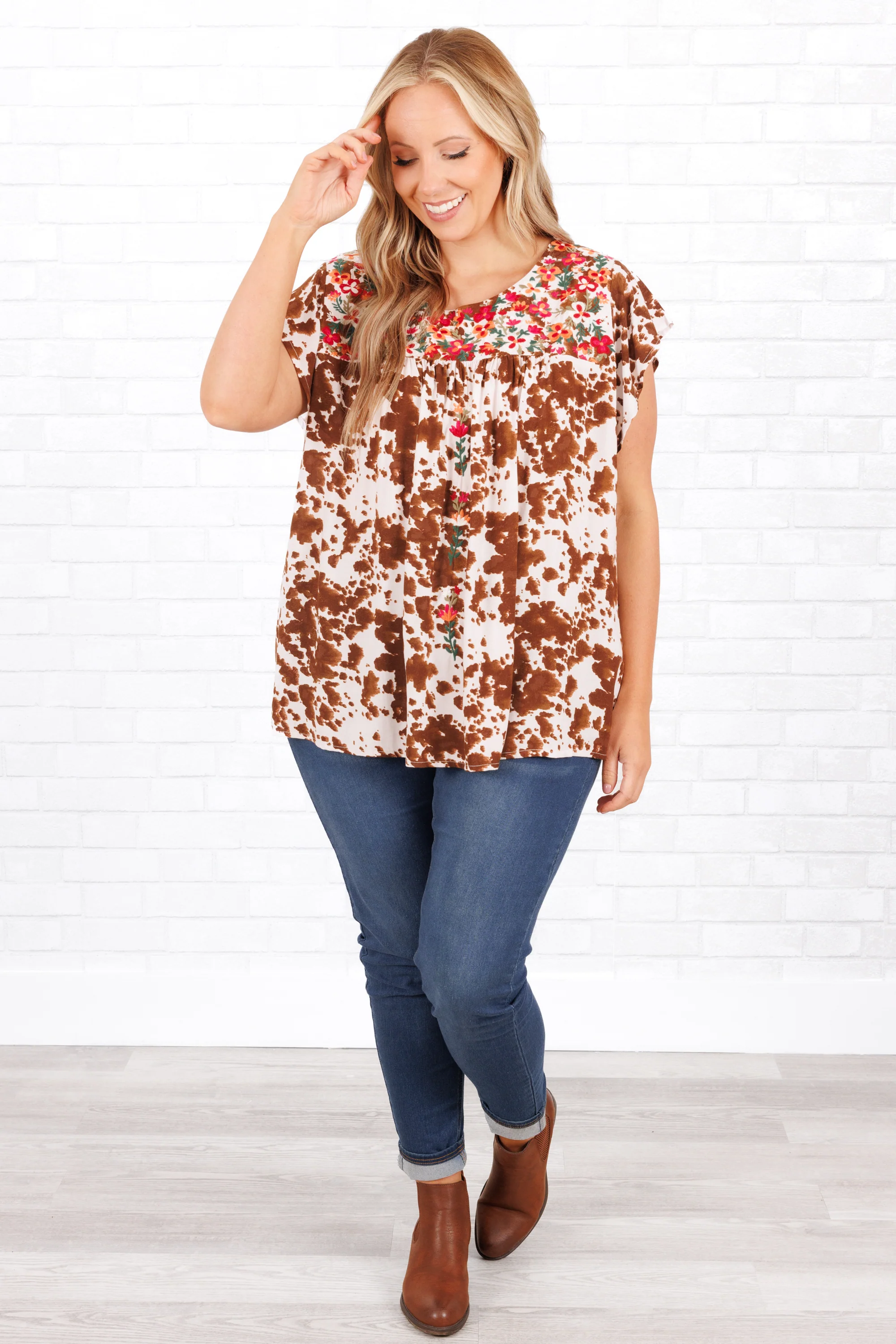 The Southern Charm Top, Mocha - Weilaico