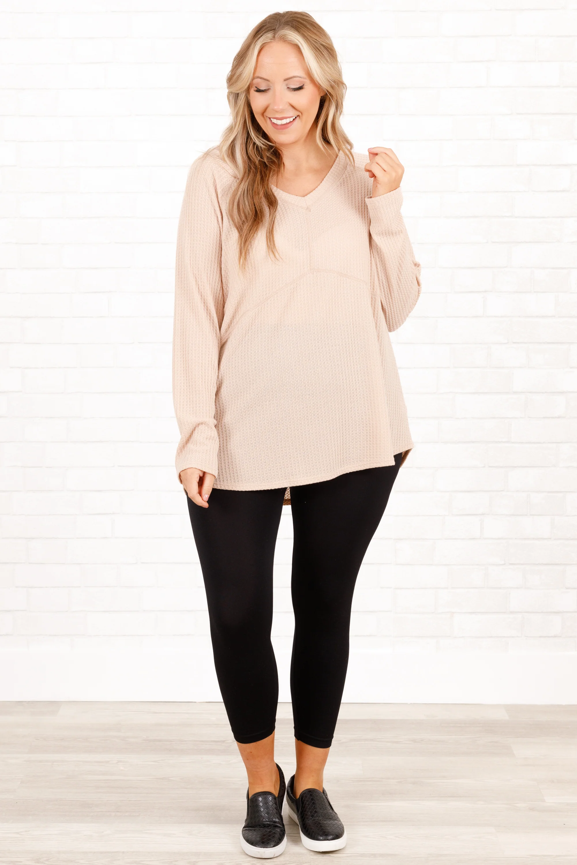 This Is Your Sign Top, Taupe - Weilaico