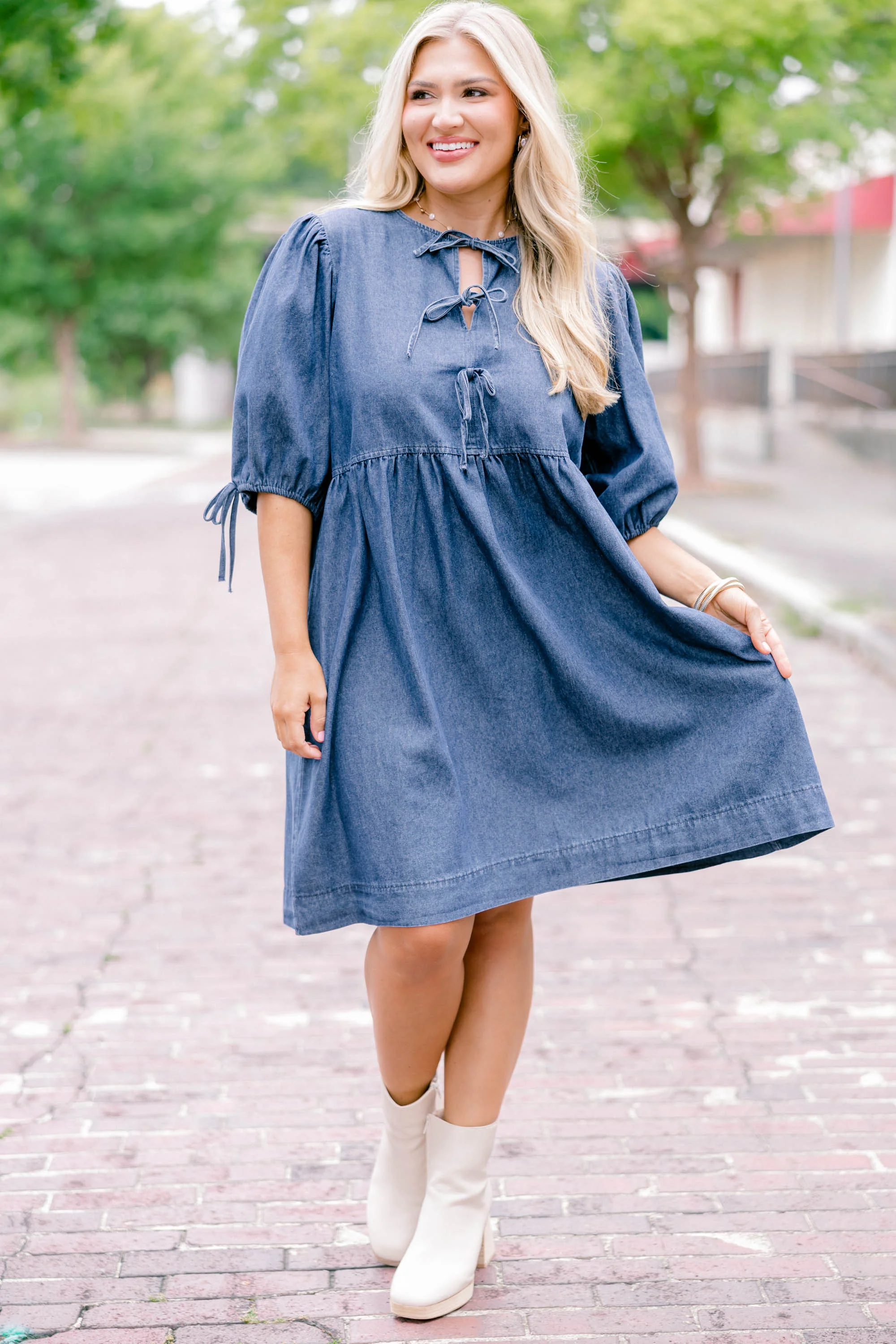 What About It Dress, Blue - Weilaico