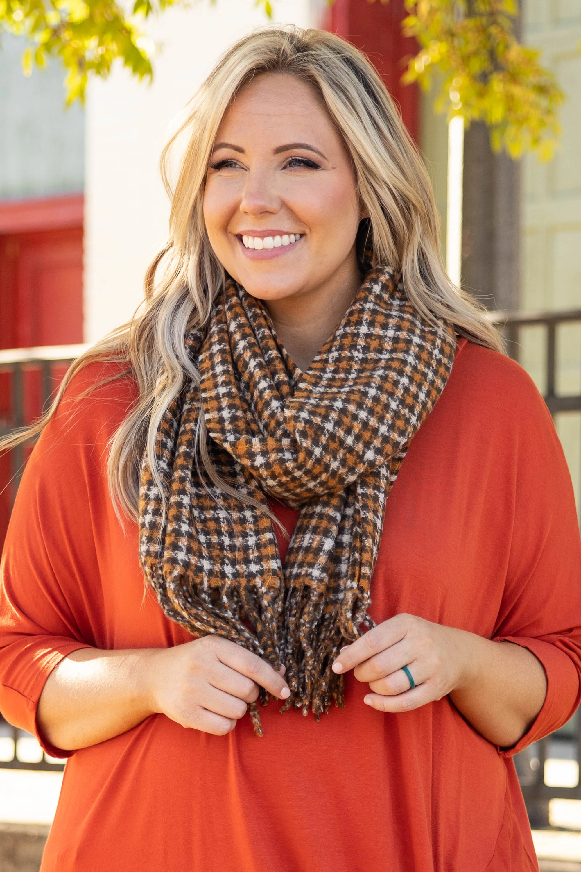 Love Never Ends Scarf, Brown - Weilaico