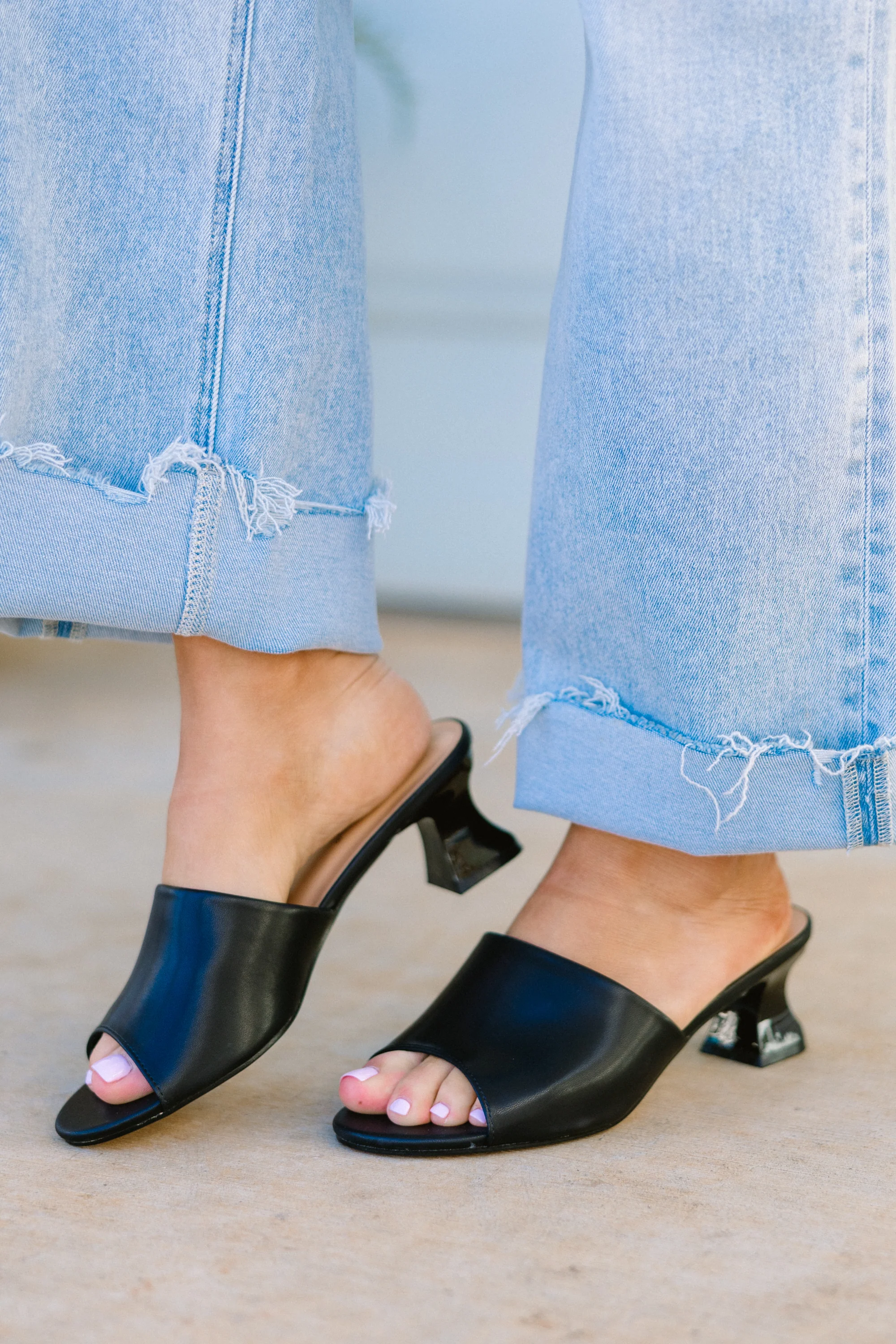 Turn The Lights Back On Heels, Black - Weilaico