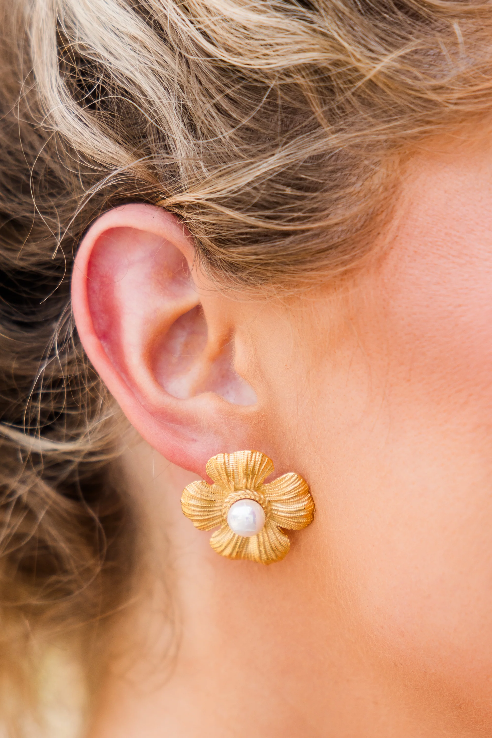 Lauren Kenzie: My Favorite Hello Earrings, Gold - Weilaico