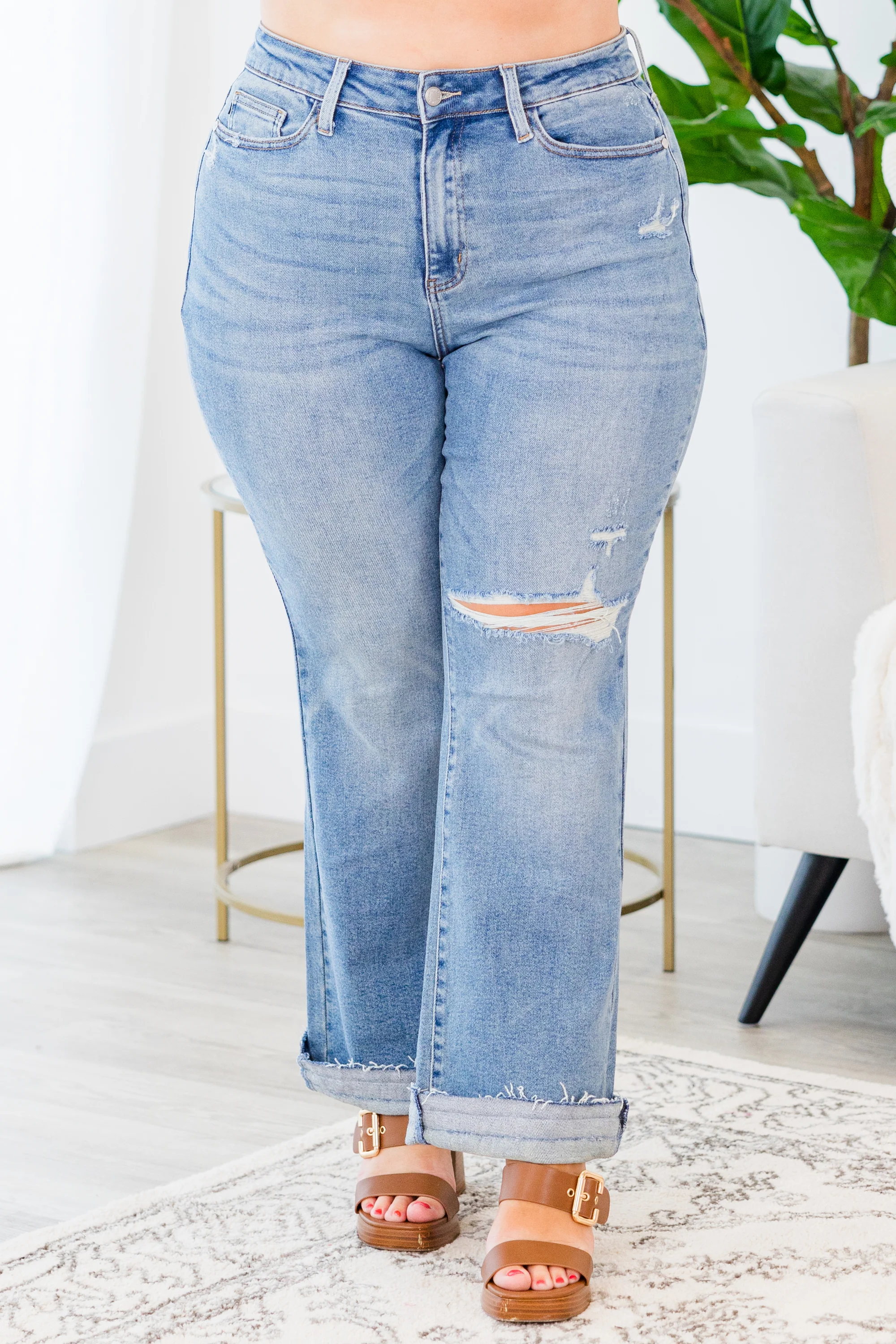 Judy Blue: Embrace Change Jeans, Medium Wash - Weilaico