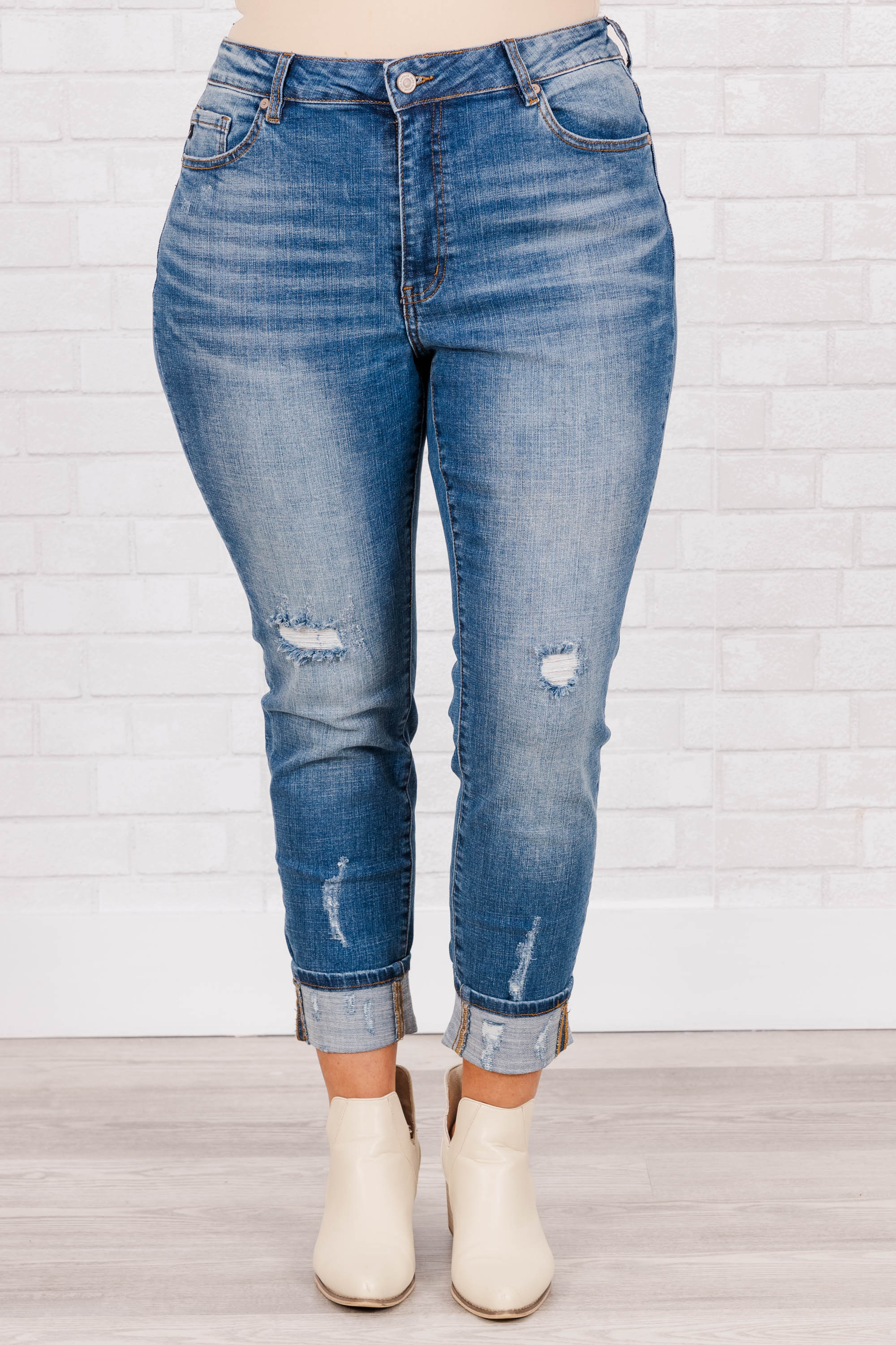 Blue My Mind Skinny Jeans, Medium Wash - Weilaico