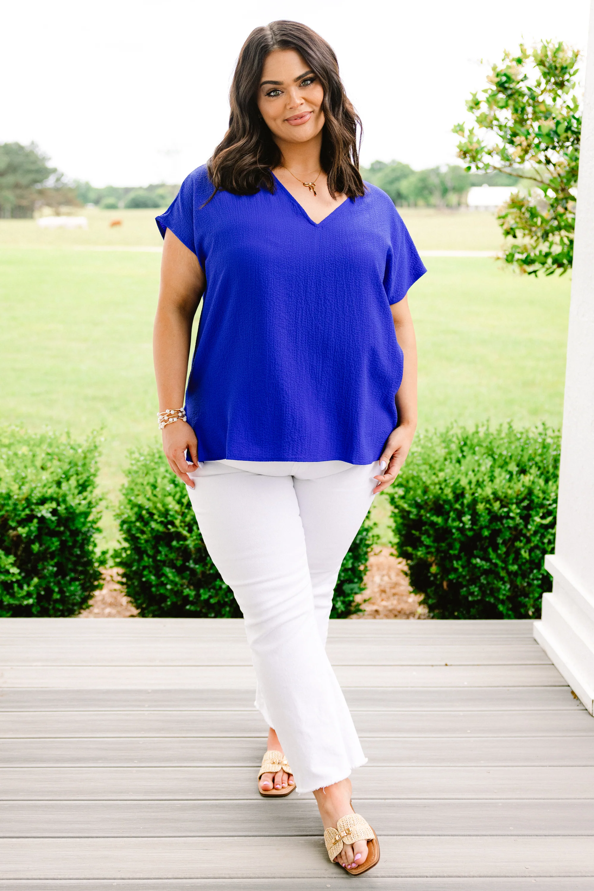 Our Oasis Top, Royal Blue - Weilaico