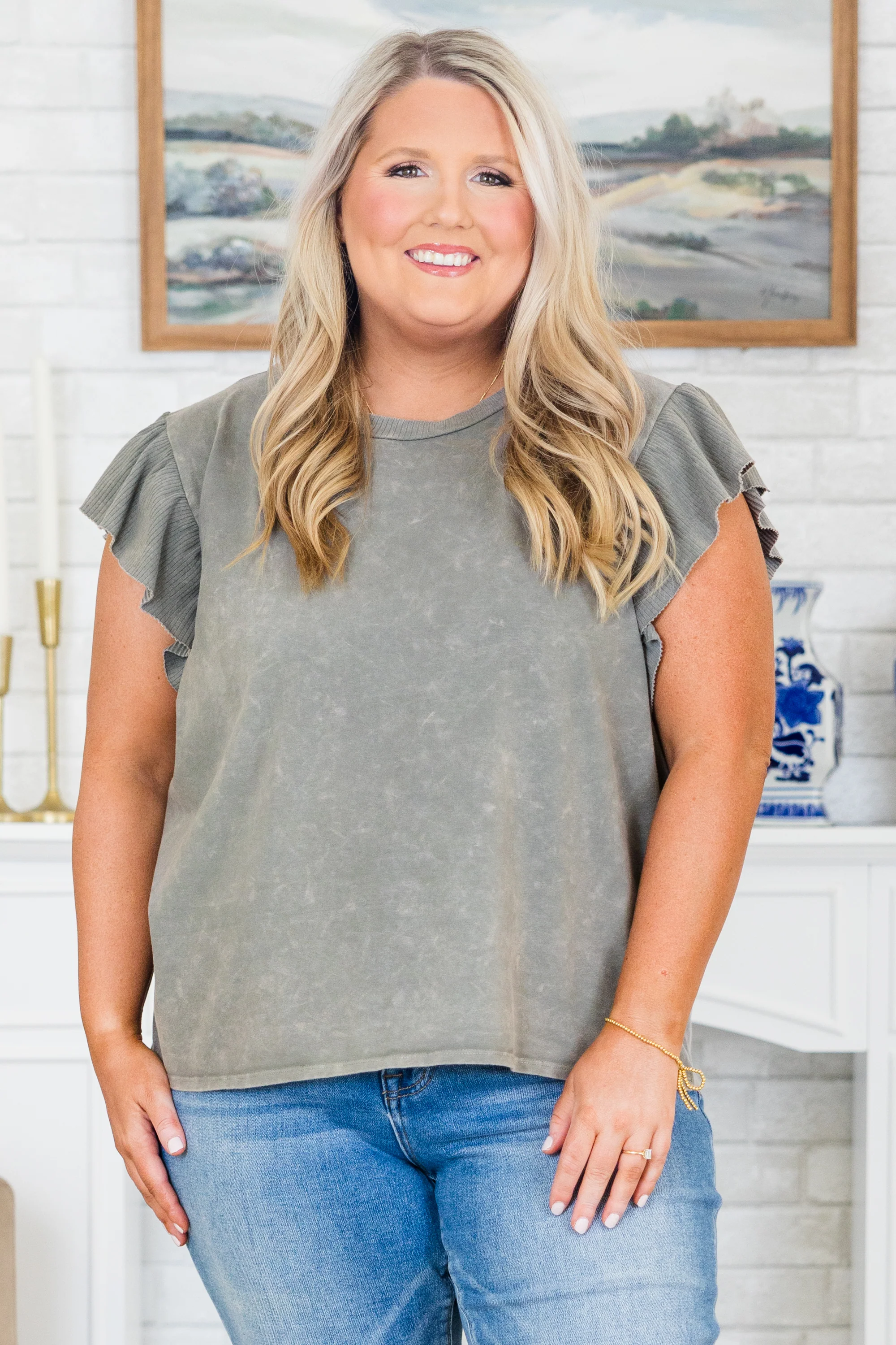 Wild Confidence Top, Charcoal - Weilaico