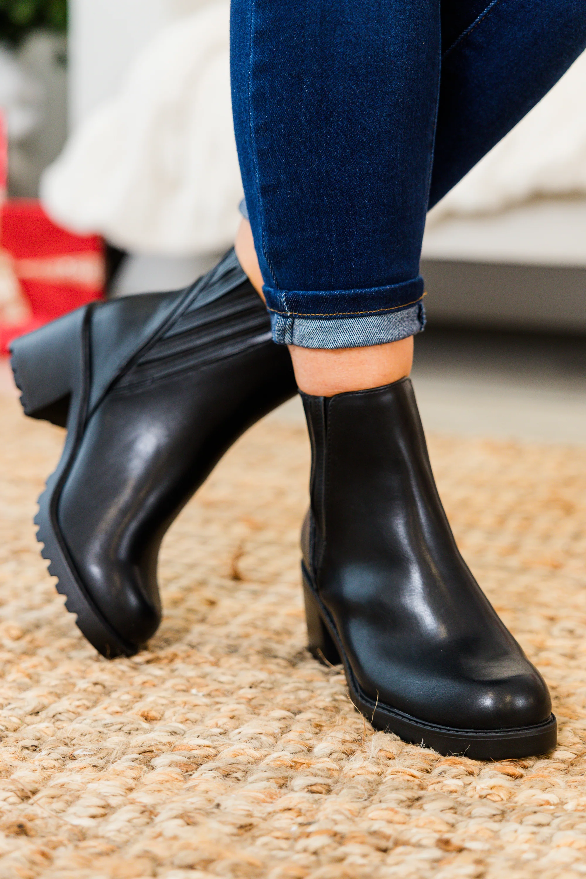 Shift In Perspective Booties, Black - Weilaico