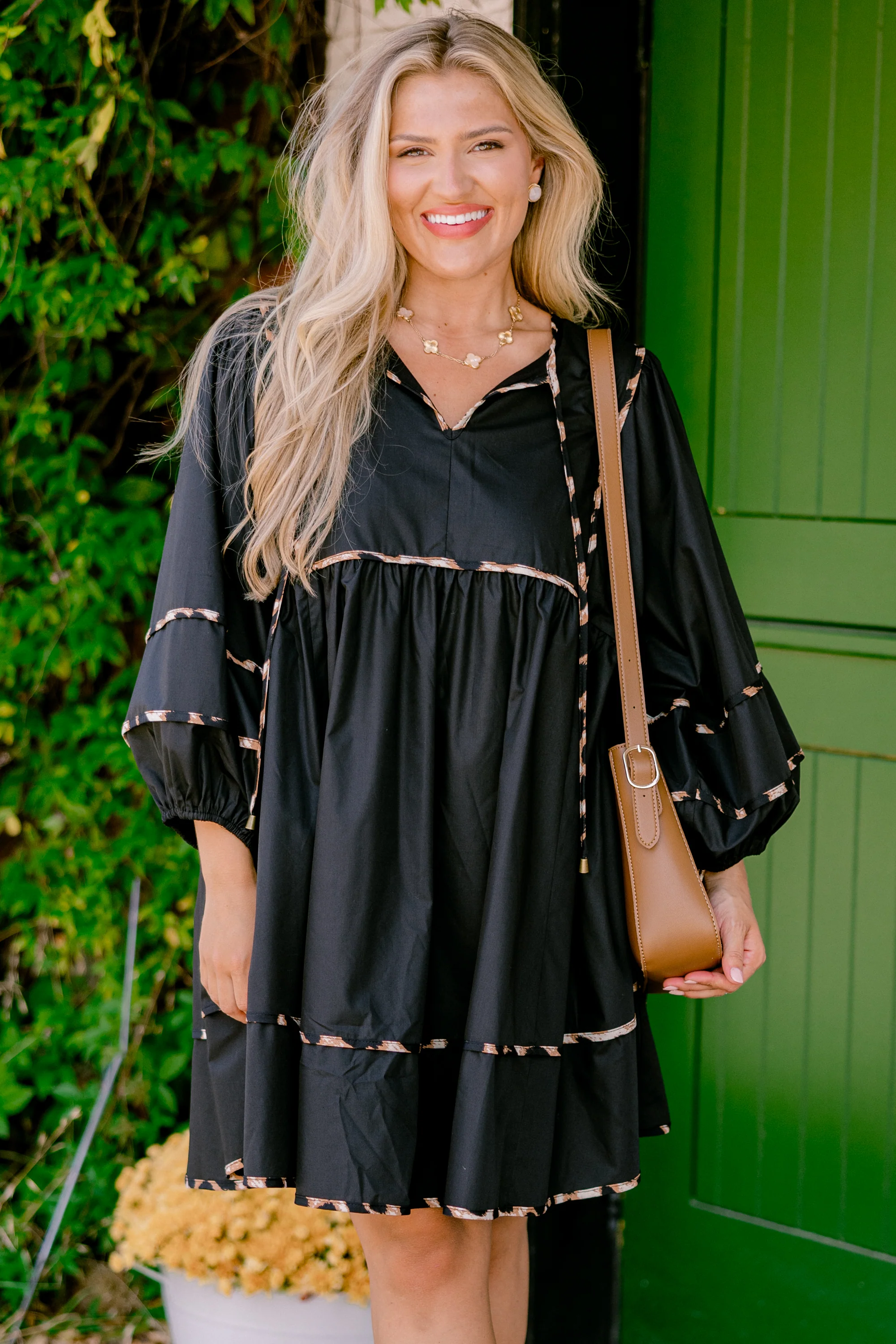 Stuck In Your Ways Dress, Black - Weilaico