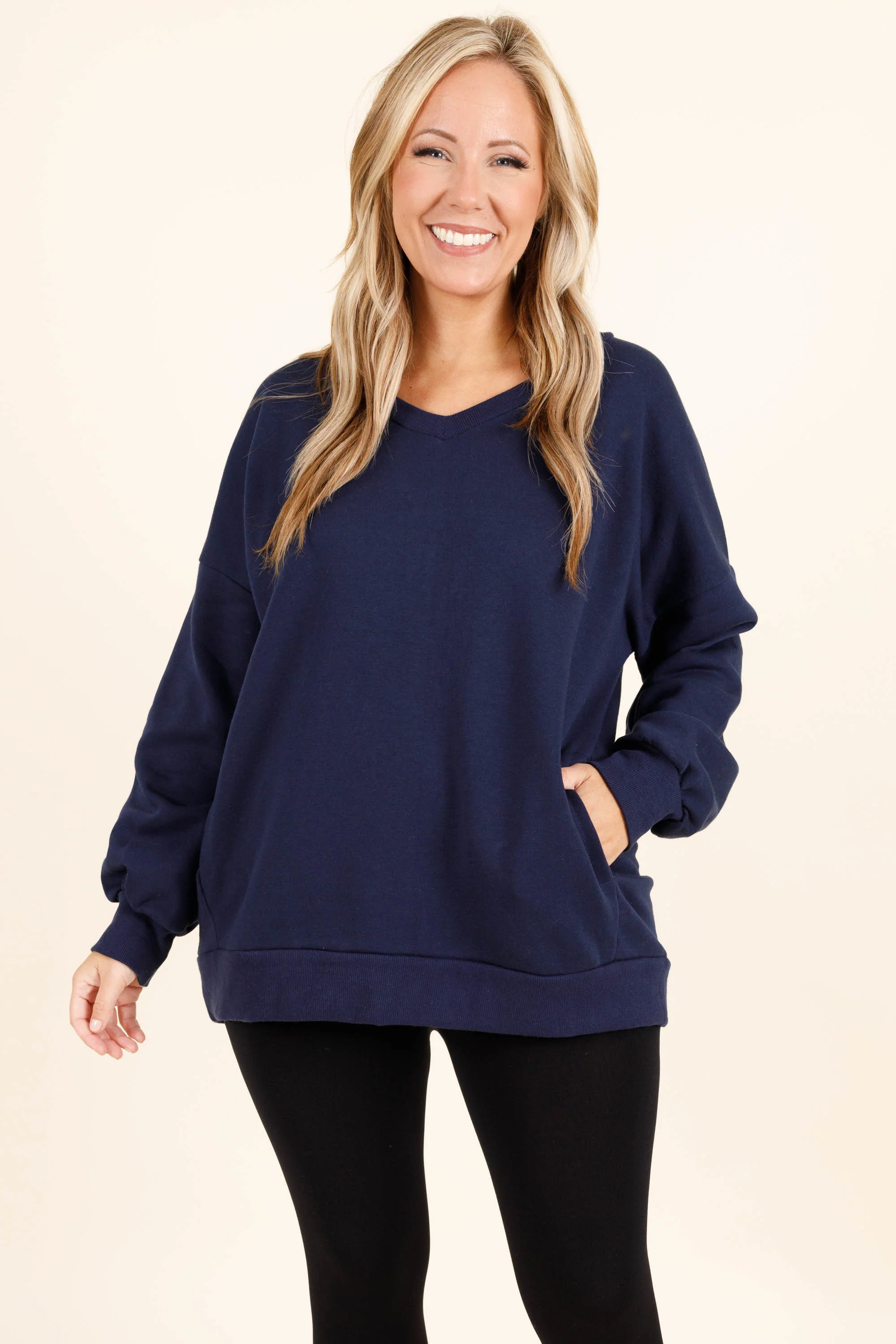 Very Special Sweatshirt, Navy Blue - Weilaico