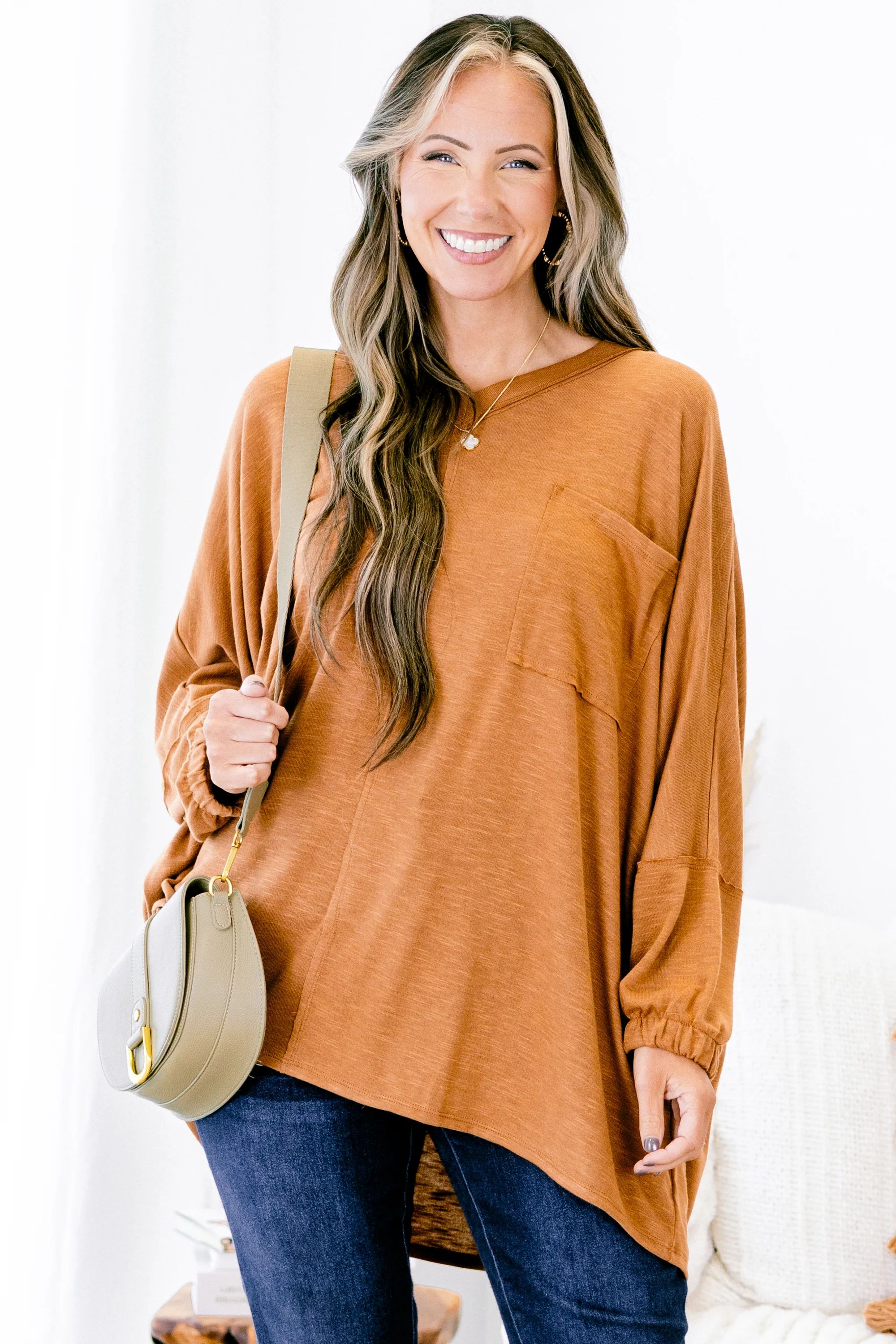 Say The Words Top, Caramel - Weilaico